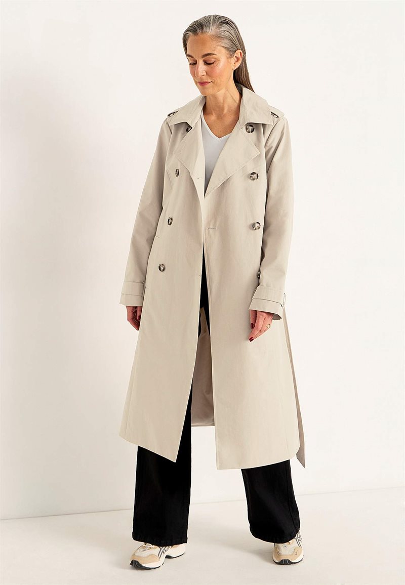 Dubbel-borstige trenchcoat