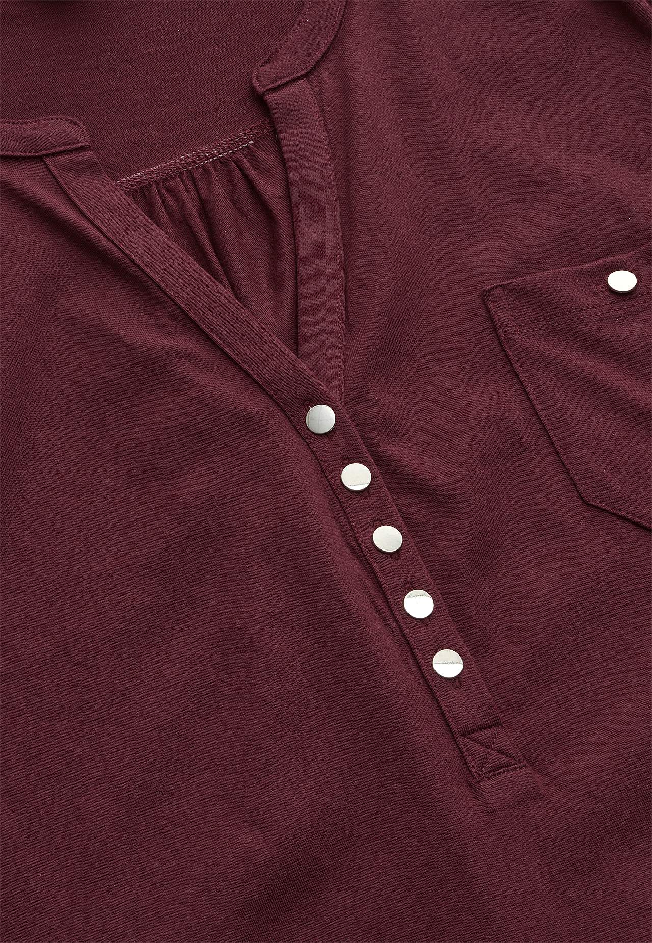 Jersey tuniek van modal-mix met metalen knoppen