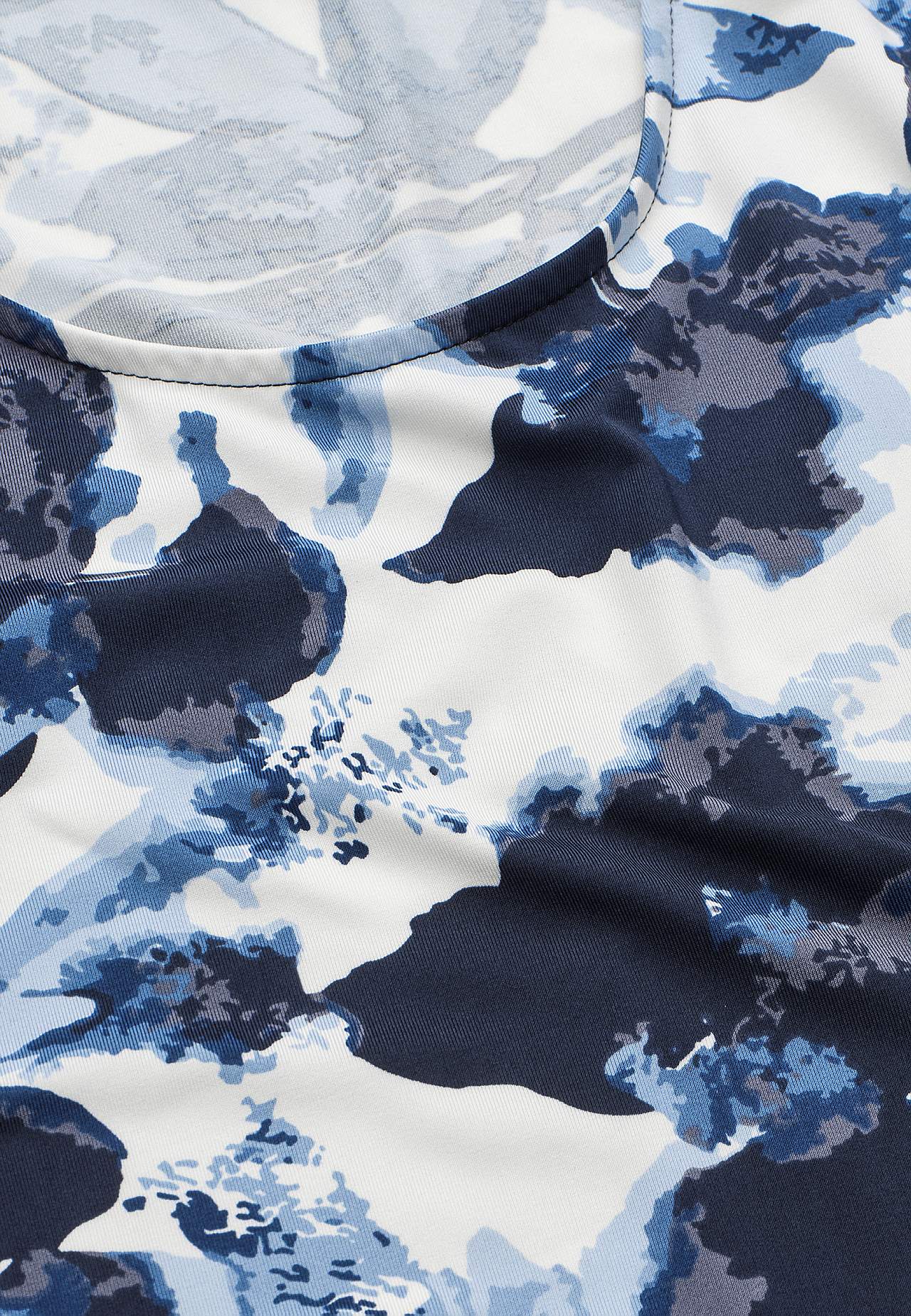 Jersey-topje met patroon met brede manchetten