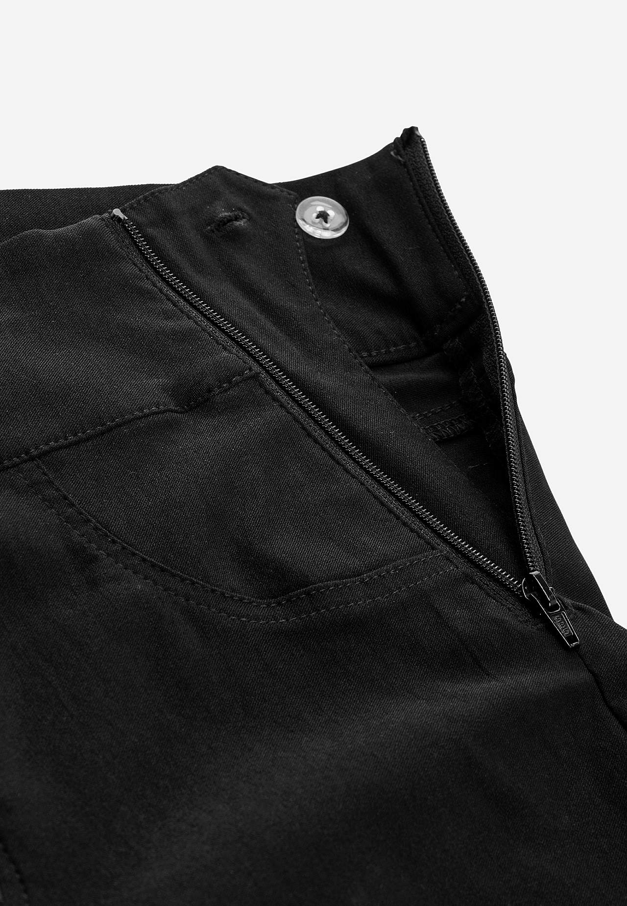 Broek van bengaline met smalle benen
