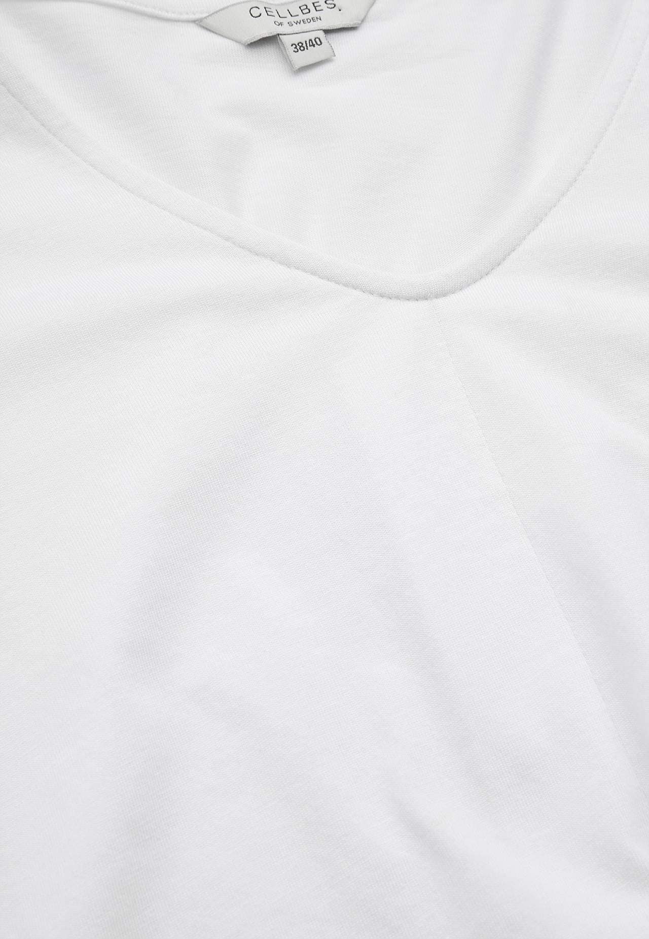 Jersey-topje met een v-hals