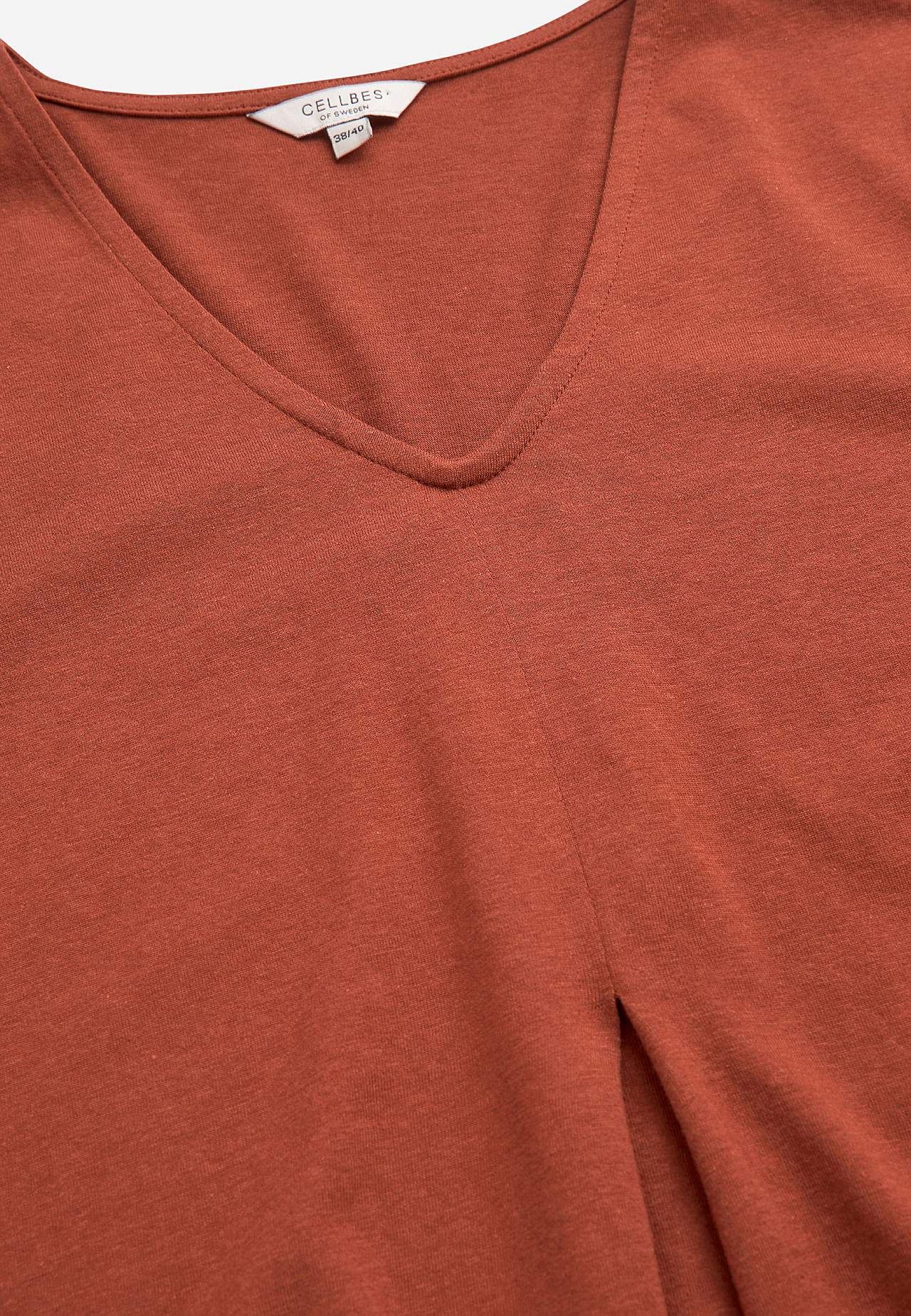 Jersey-topje met een v-hals