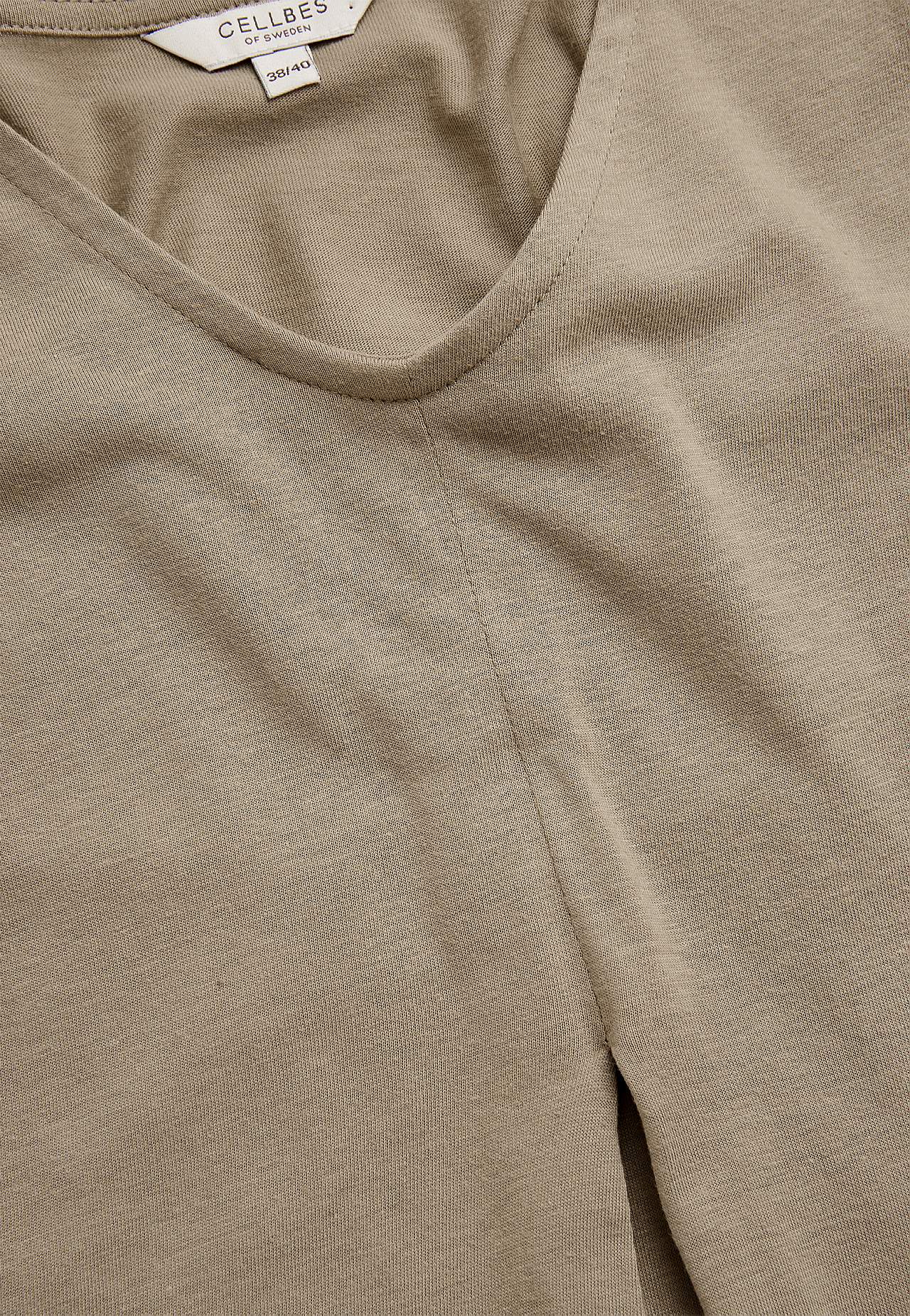 Jersey-topje met een v-hals