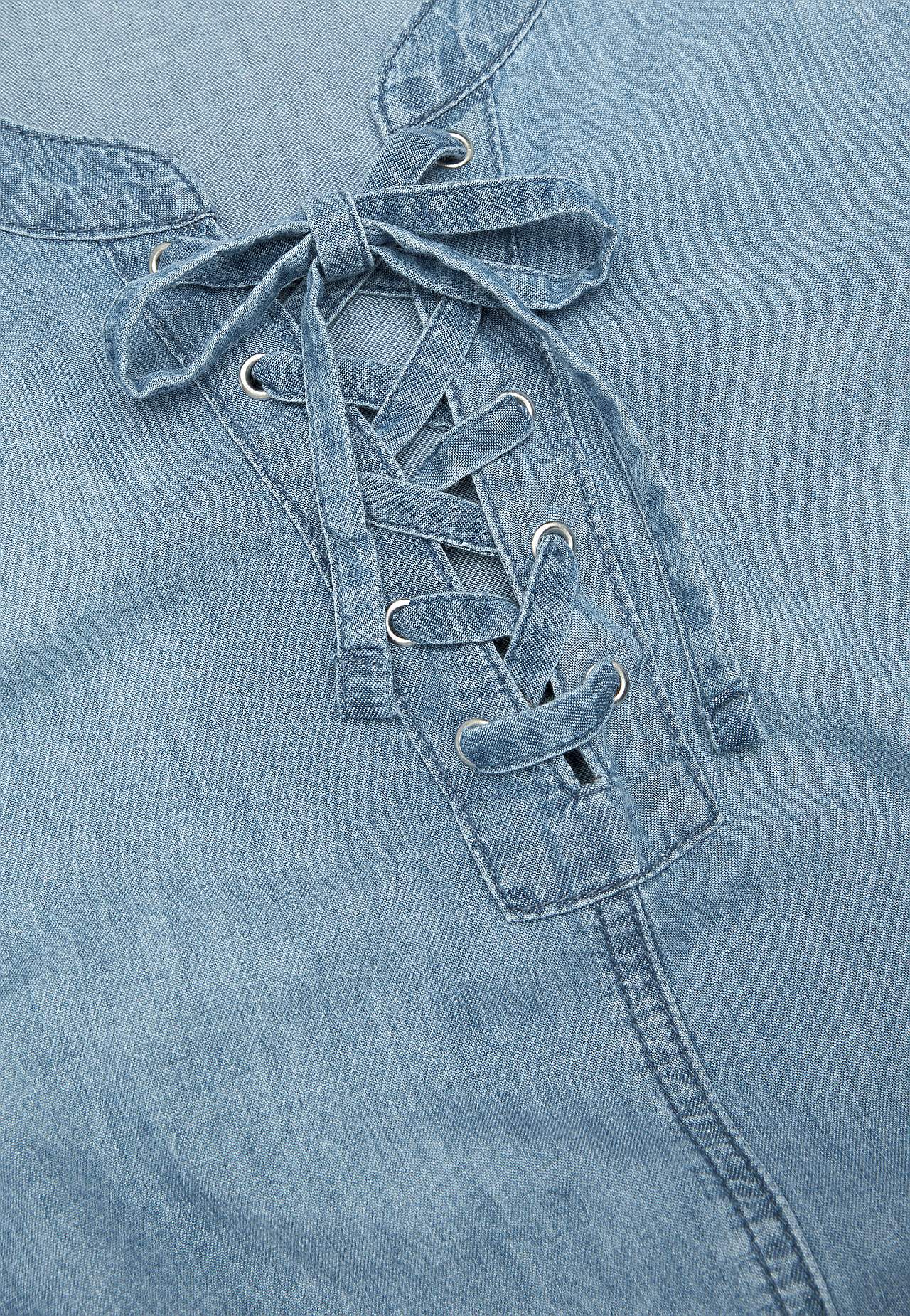 Denim tuniek met veter Ella