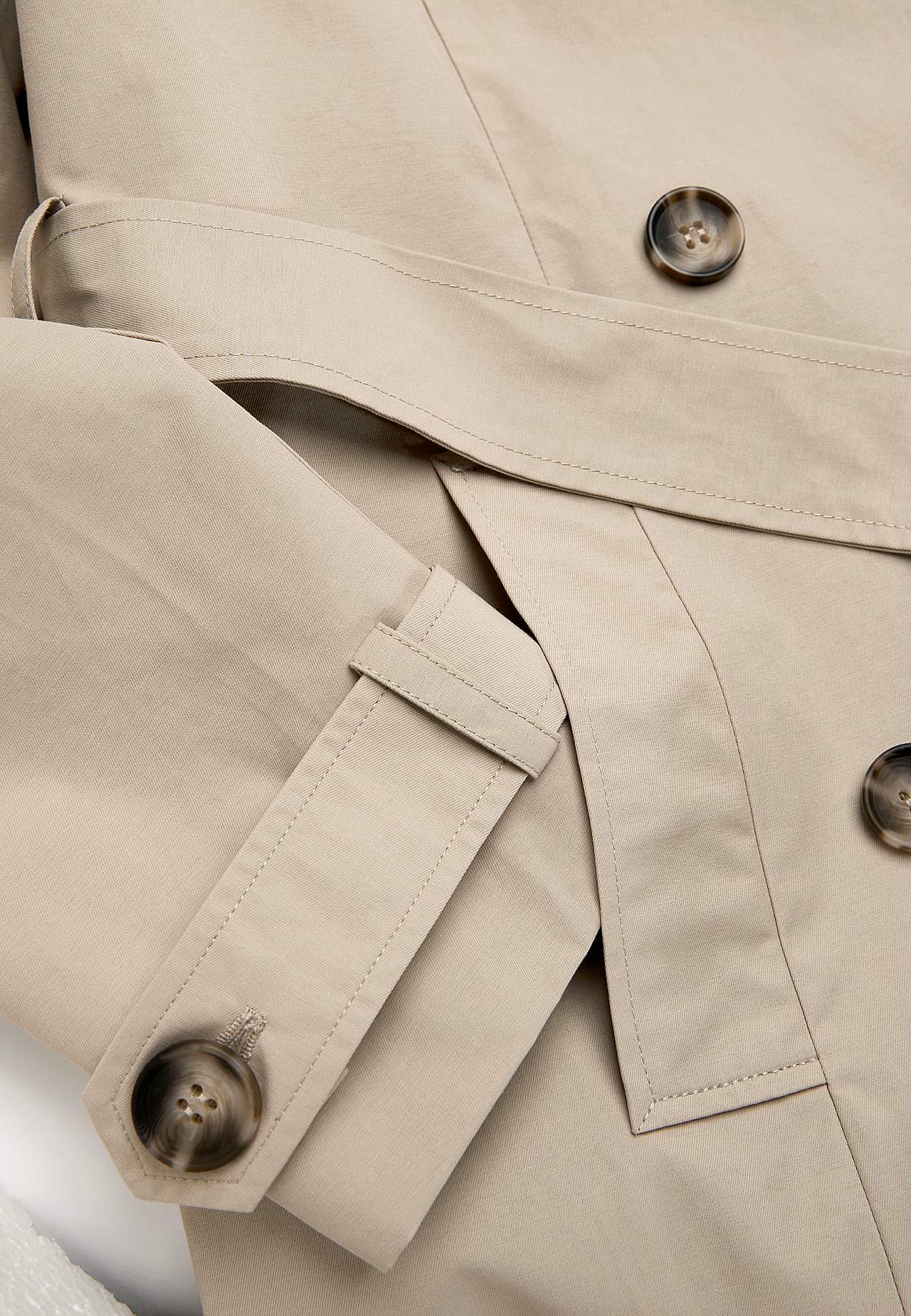 Dubbel-borstige trenchcoat