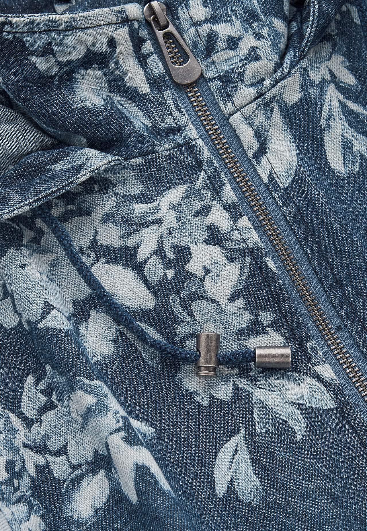 Met patroon parka van denim