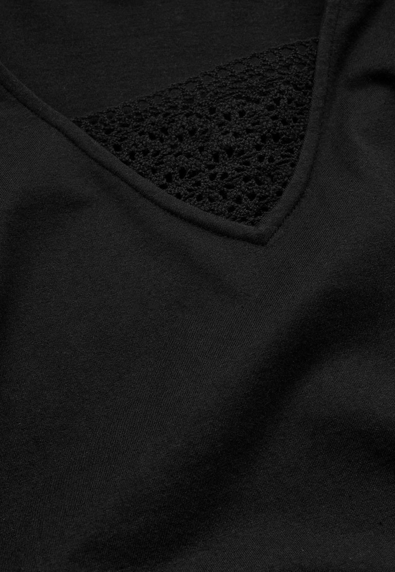 Jersey-topje met kant