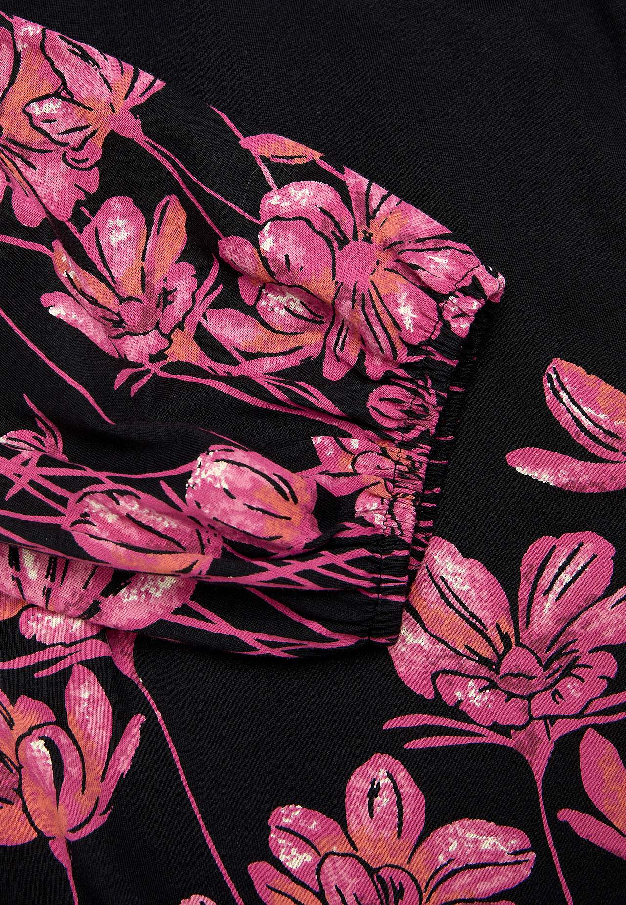 Jersey-topje met een bloemenpatroon