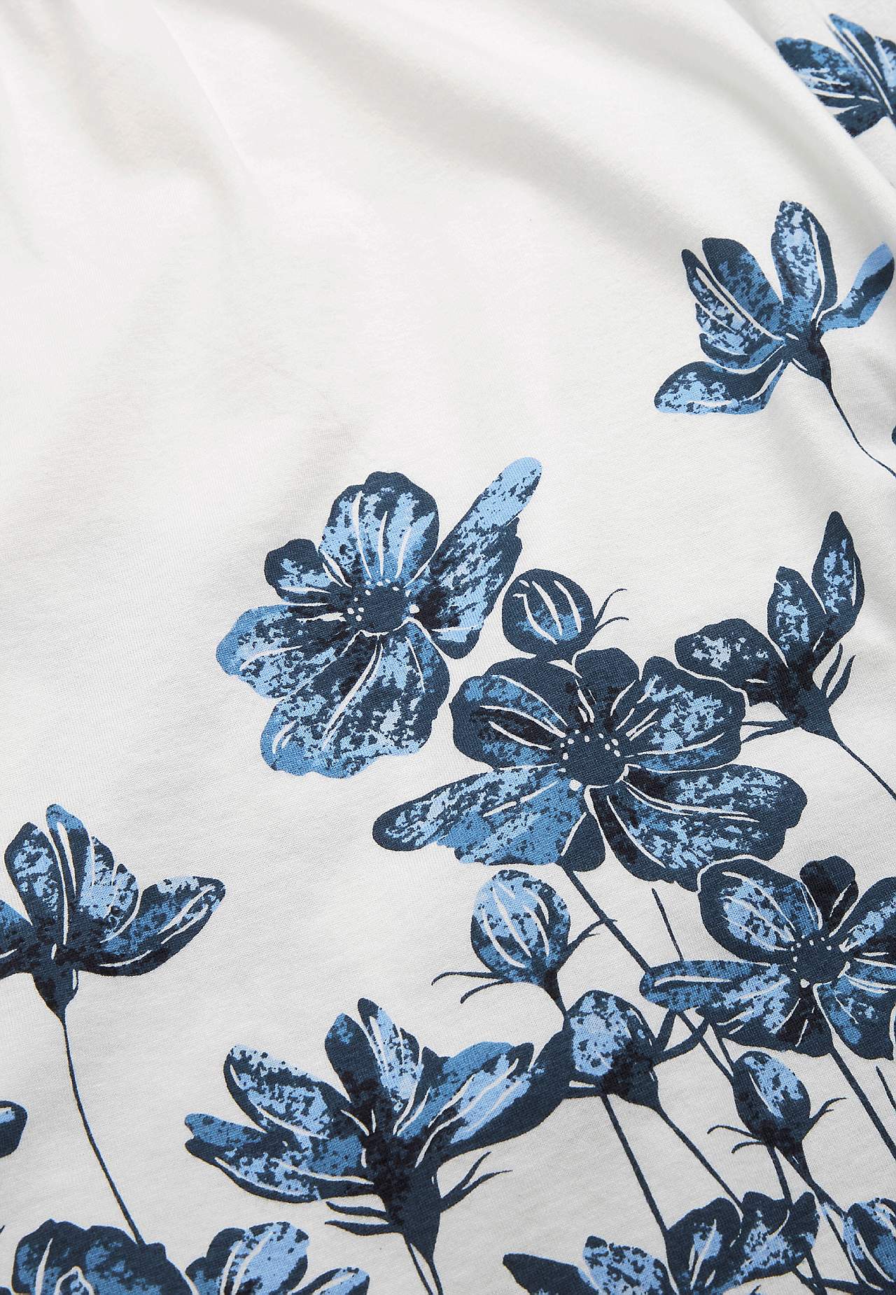 Jersey-topje met een bloemenpatroon