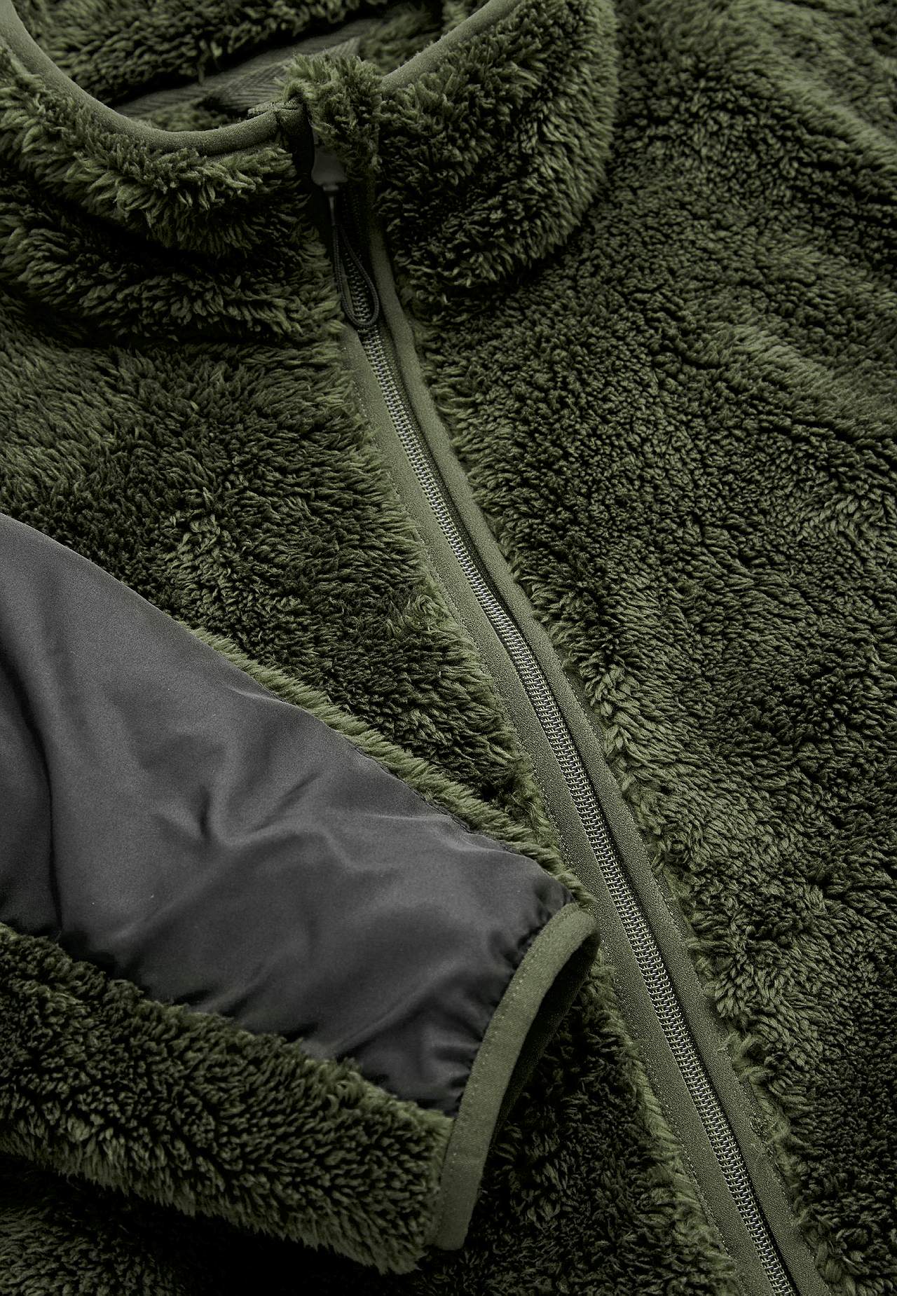 Lange fleece-jas