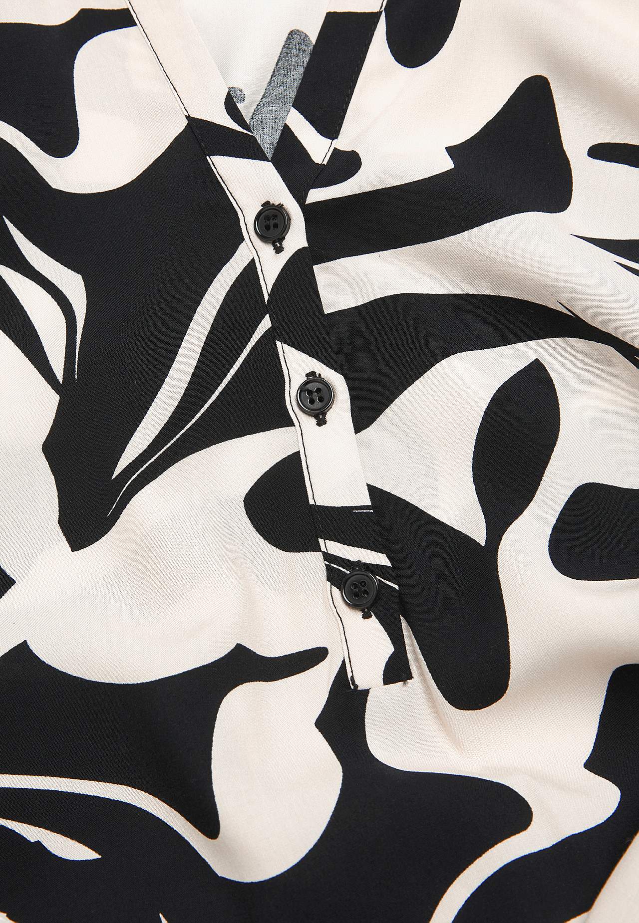 Wijde viscose jurk met patroon