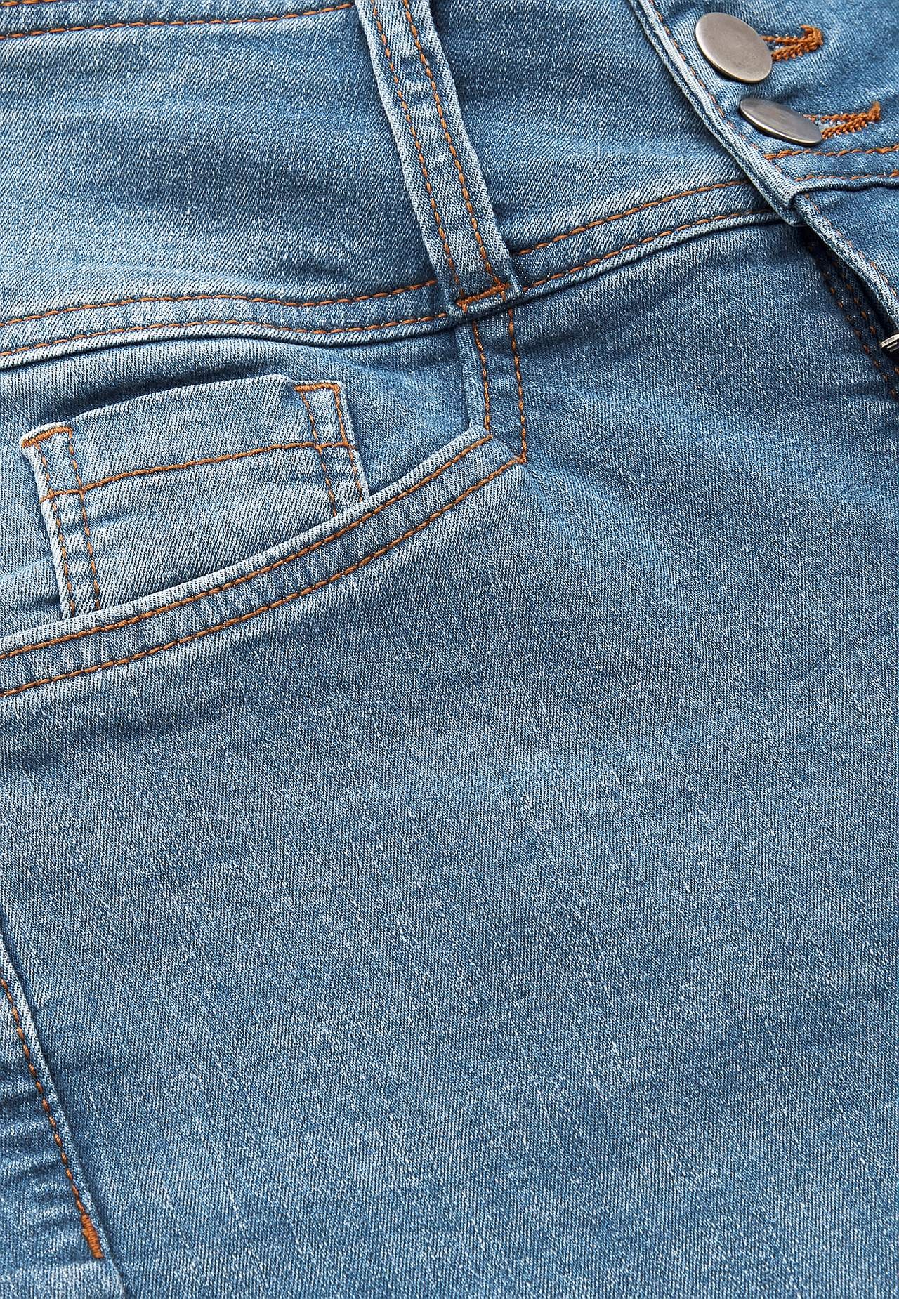 Smalle spijkerbroek met hoge taille - drie lengtes