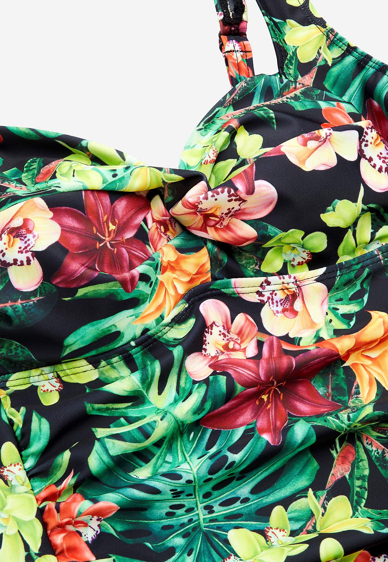 Tankini hemdje met shaping effect en een bloemenpatroon