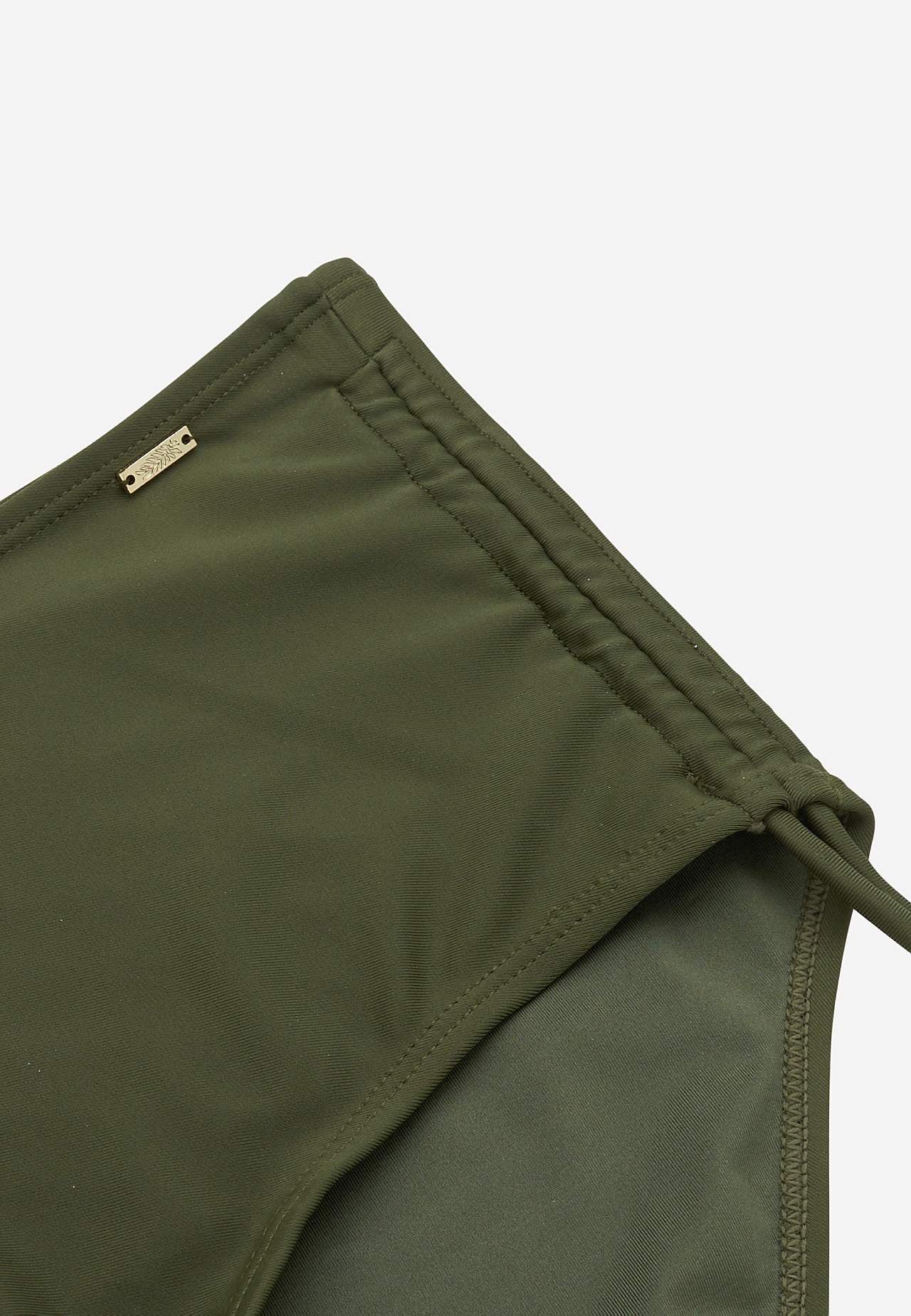 Gerimpeld bikinibroekje met hoge taille