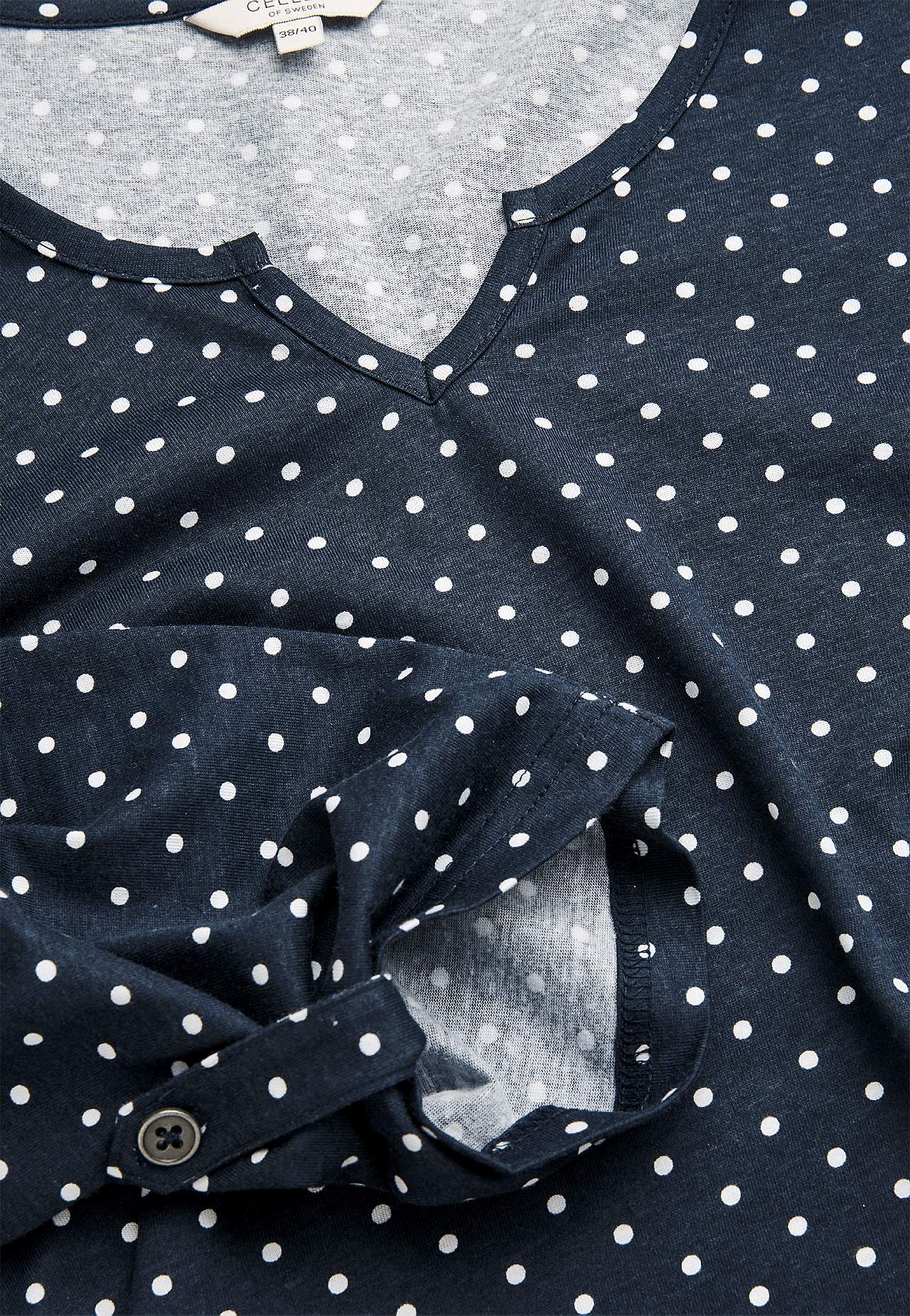 Jersey-topje met 3/4 lengte mouwen