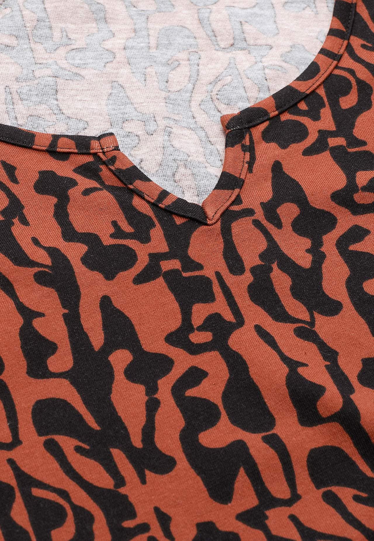 Jersey-topje met 3/4 lengte mouwen