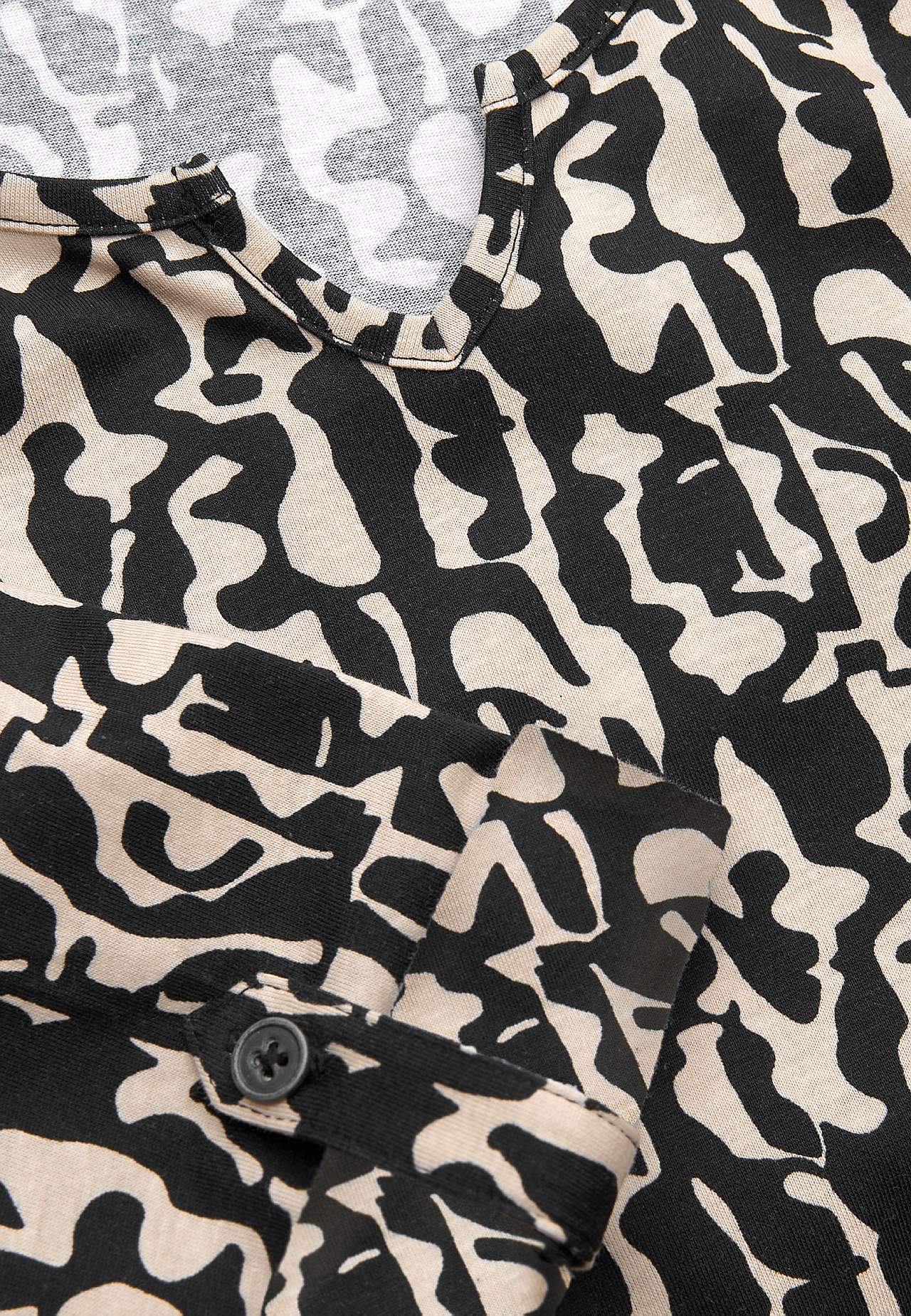 Jersey-topje met 3/4 lengte mouwen
