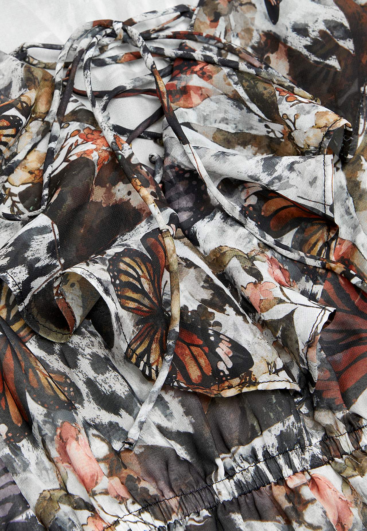 Chiffon-jurk met patroon