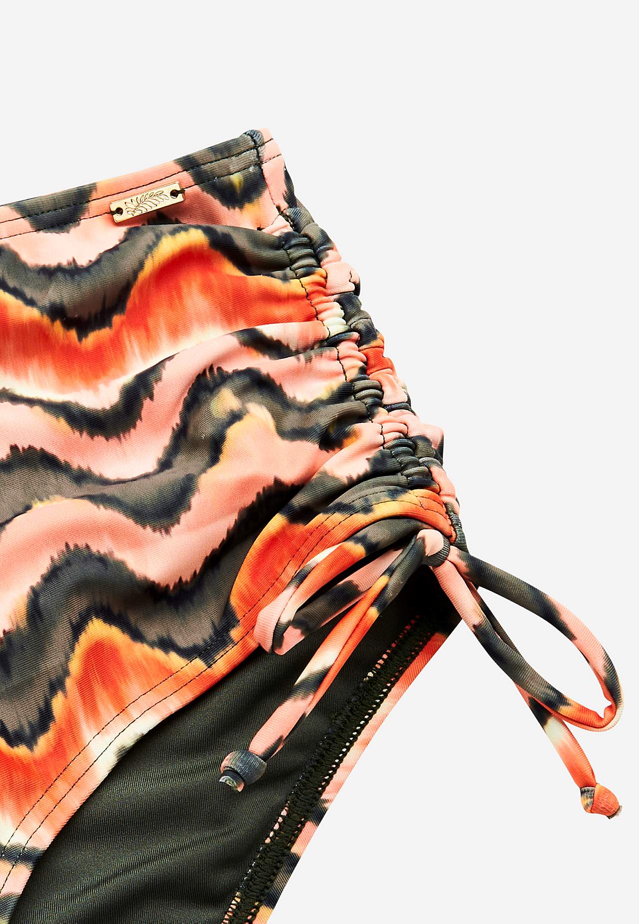 Gerimpeld bikinibroekje met hoge taille Malibu
