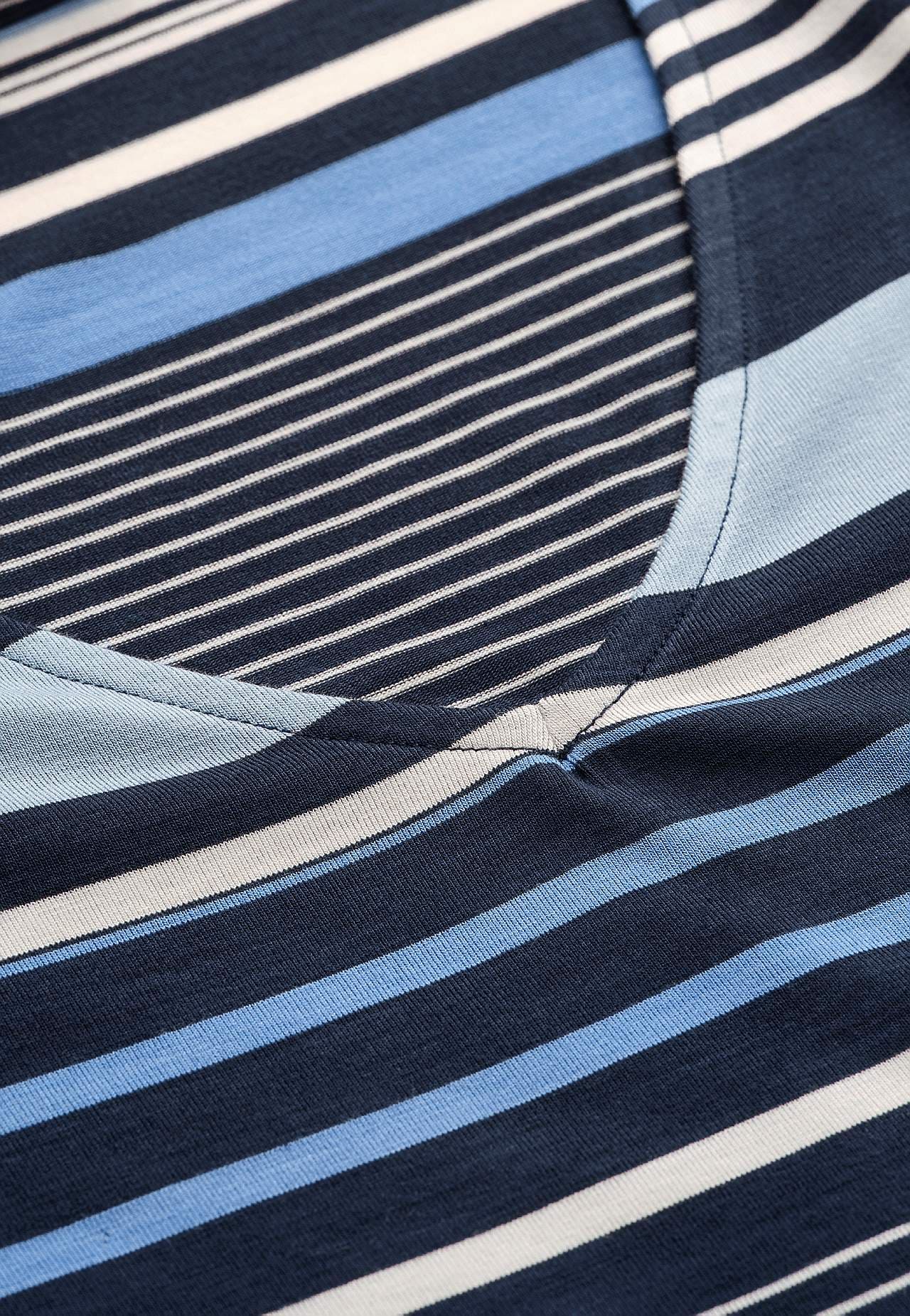 Gestreepte viscose jurk
