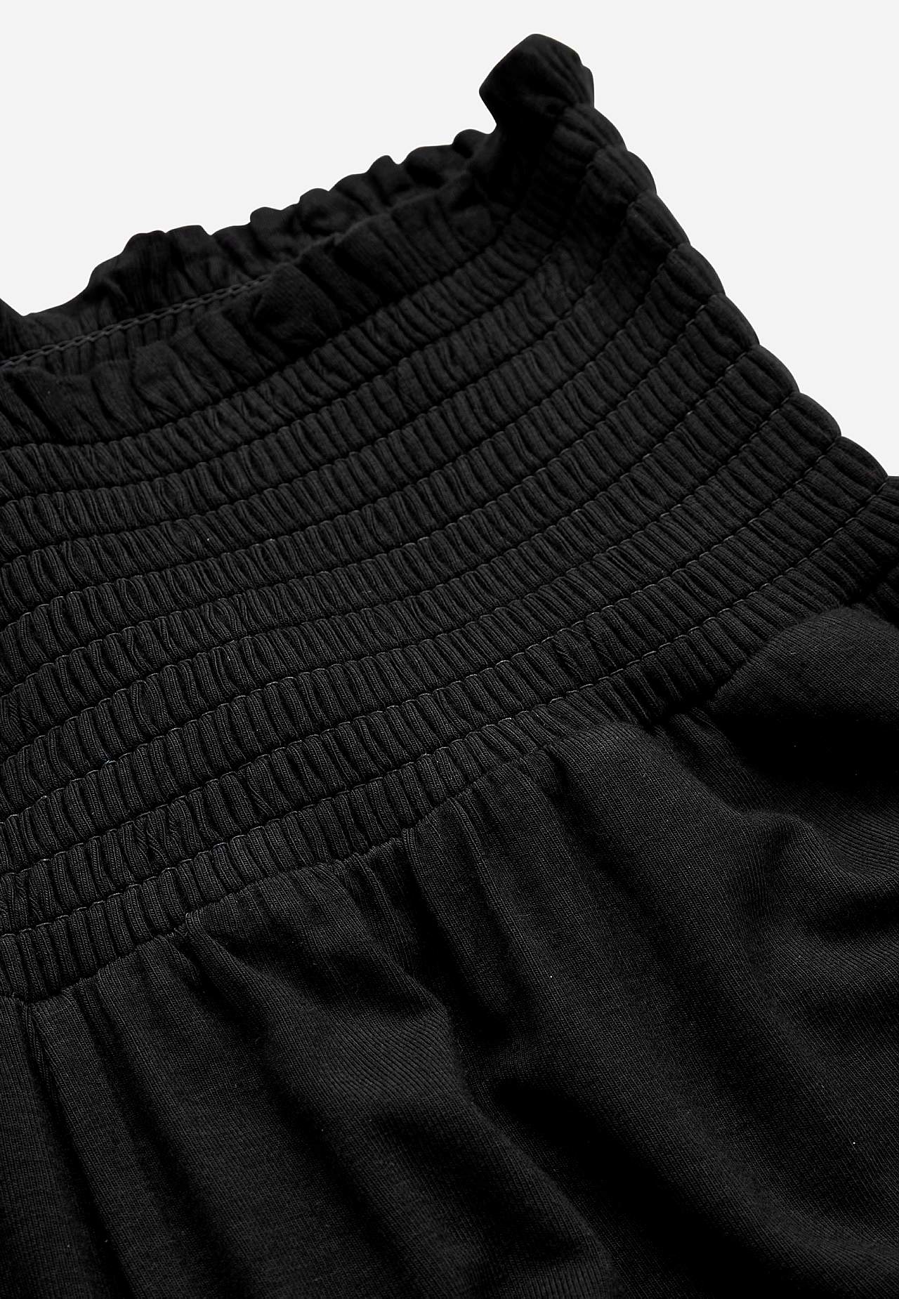 Zachte jersey broek met gesmockte elastische taille Liv