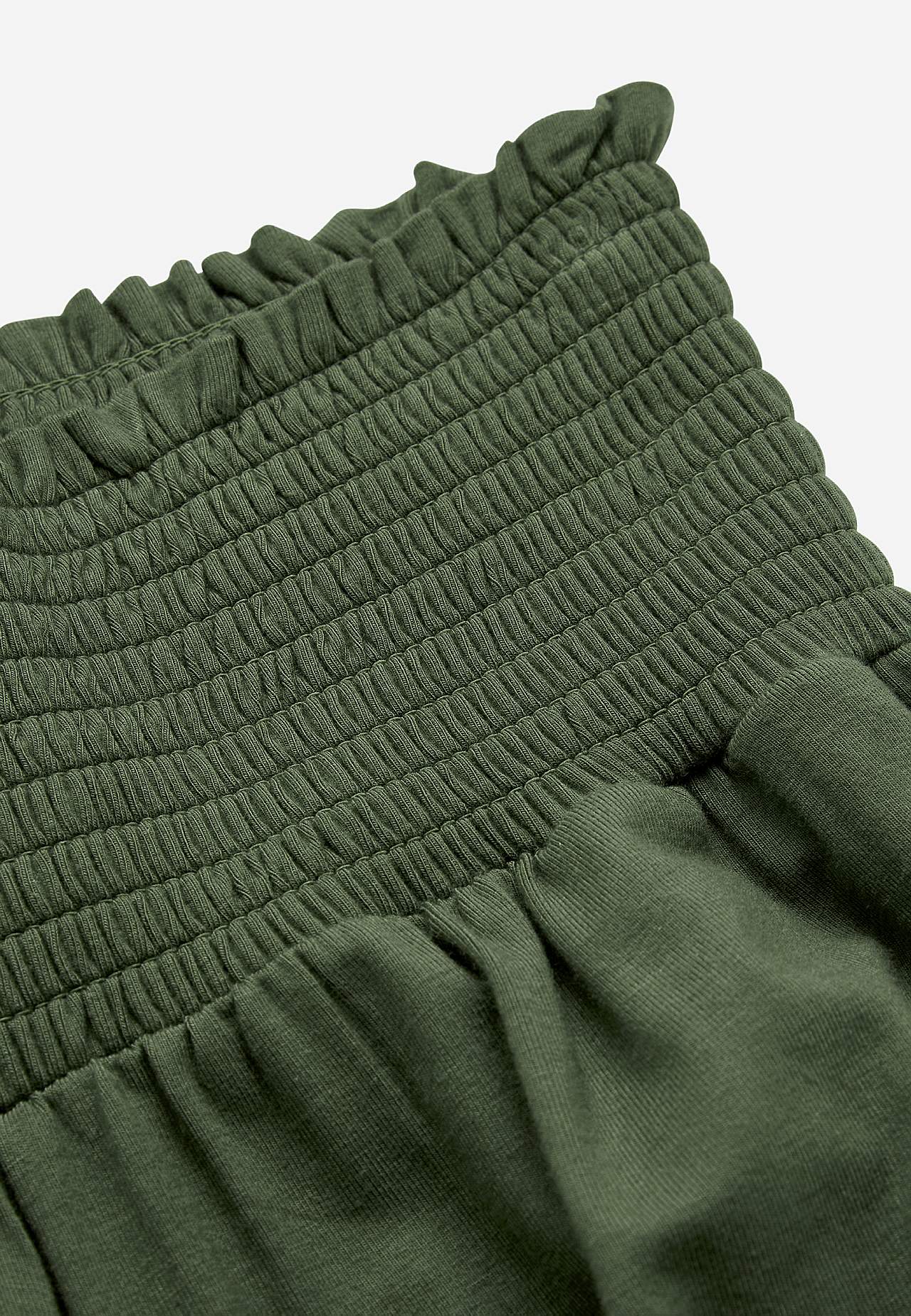 Zachte jersey broek met gesmockte elastische taille Liv