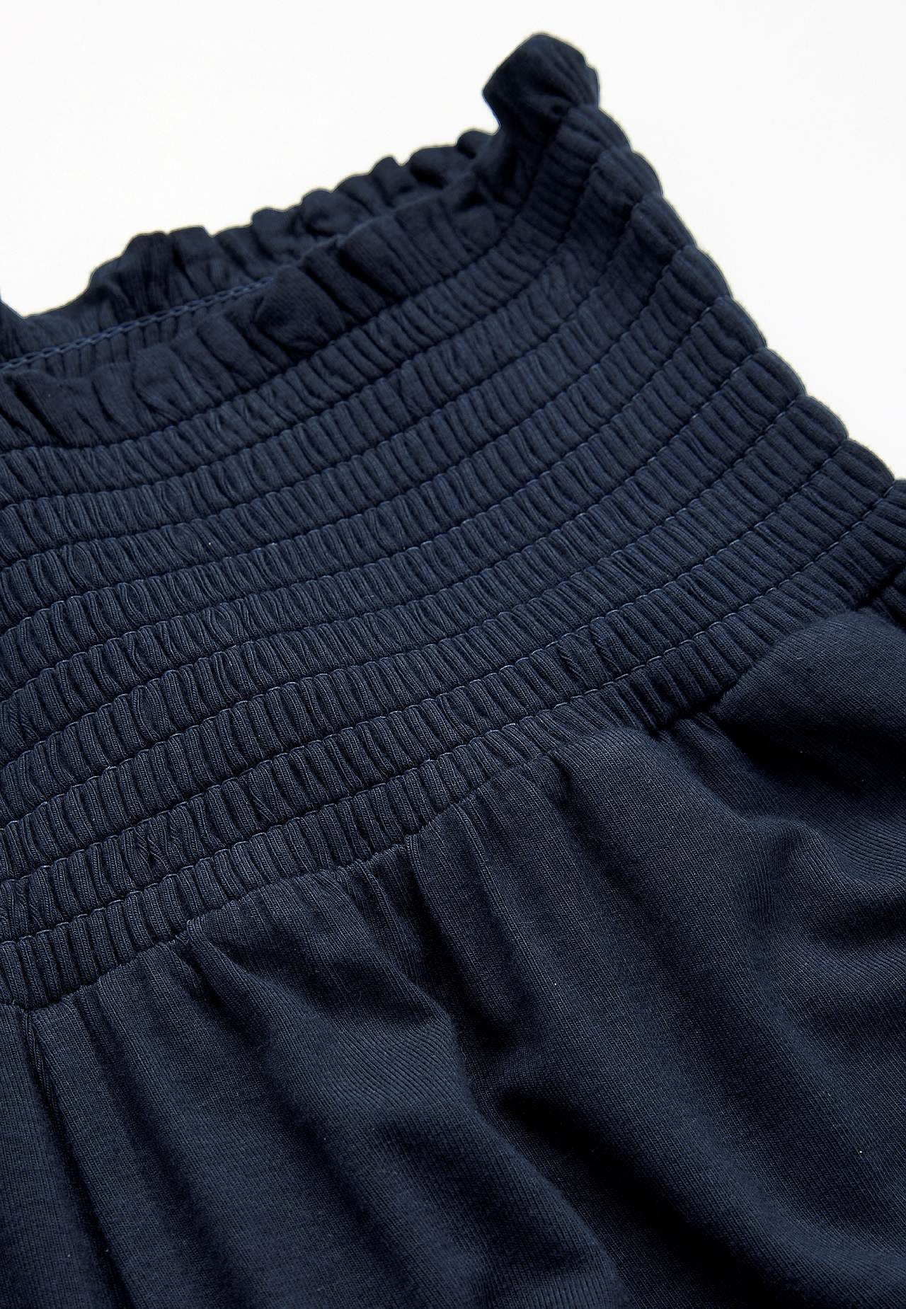 Zachte jersey broek met gesmockte elastische taille Liv