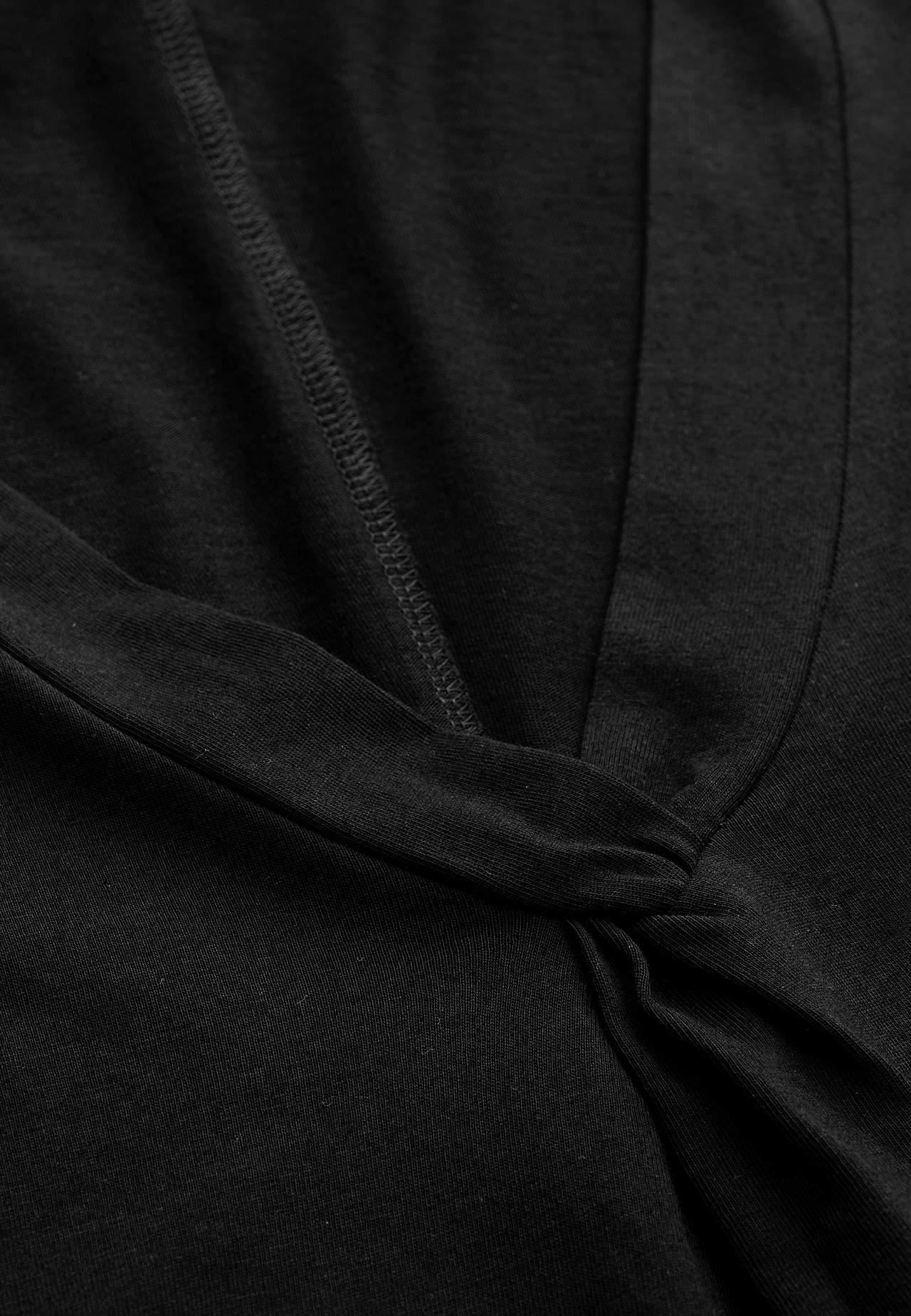 Mouwloze jerseyjurk met een v-hals