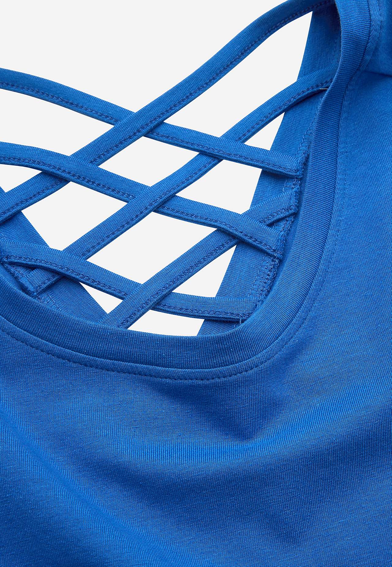 Jersey-topje met gevlochten rug detail