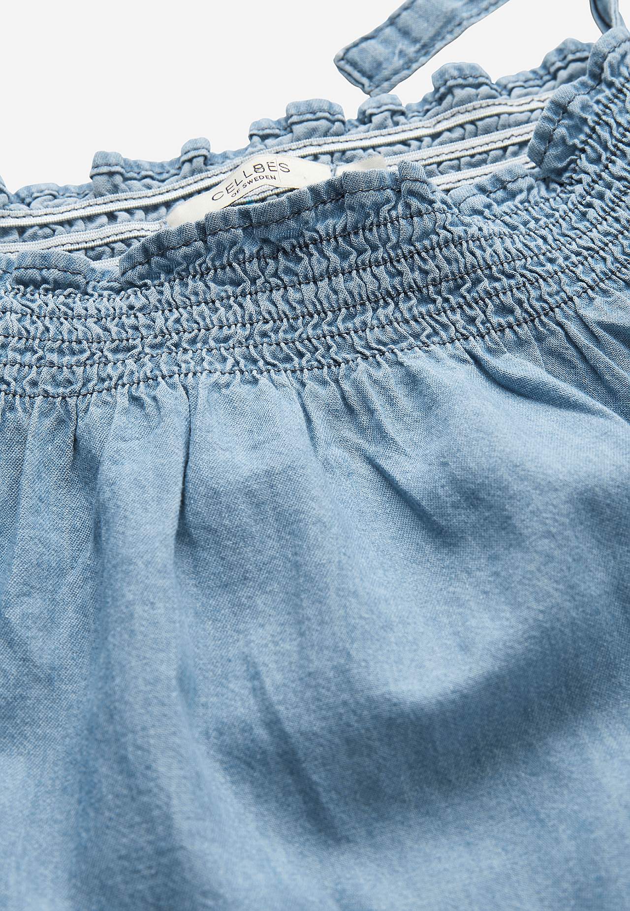 Zachte denim jurk met dasriem