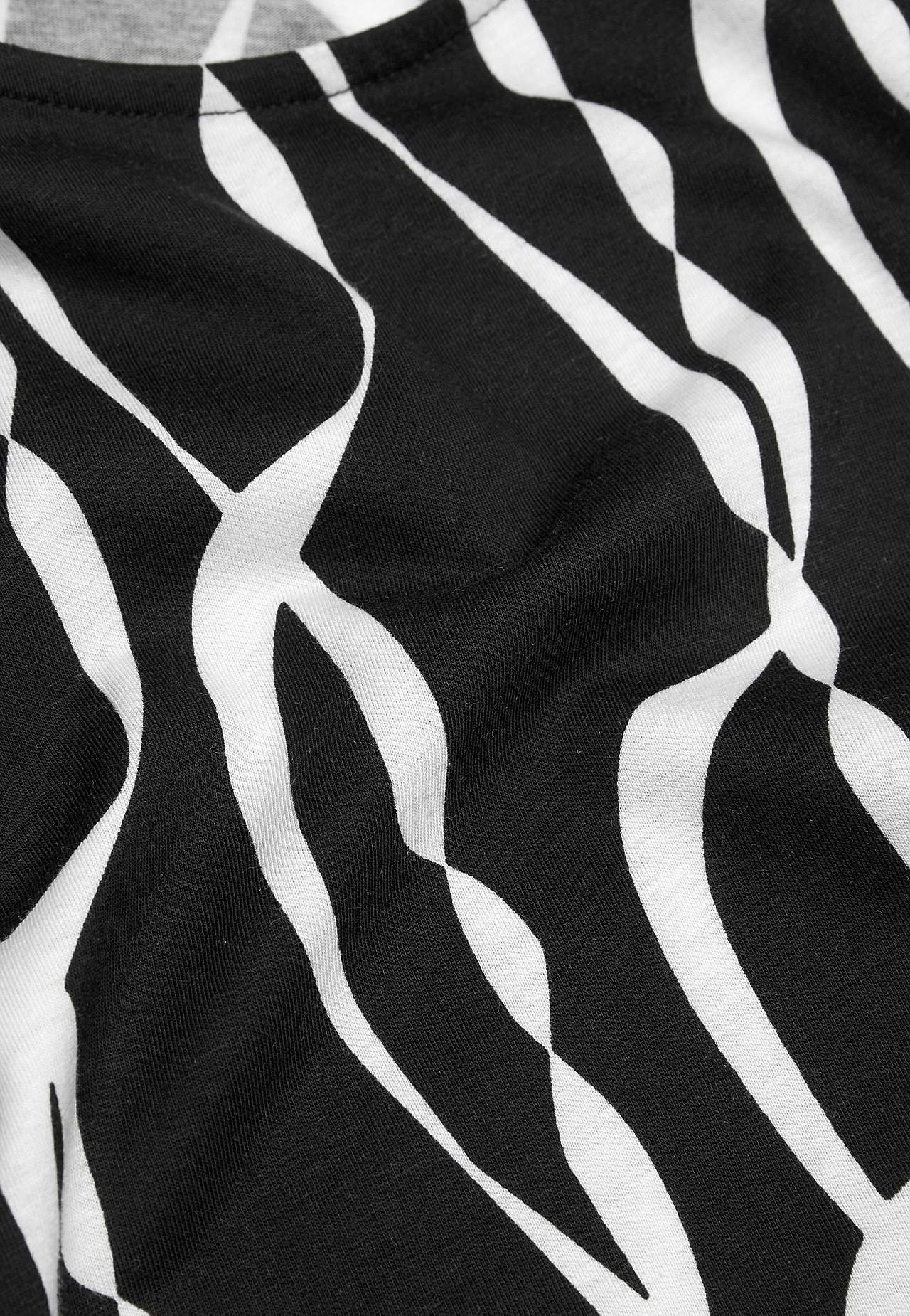 Patroonvormige jersey tuniek met zakken