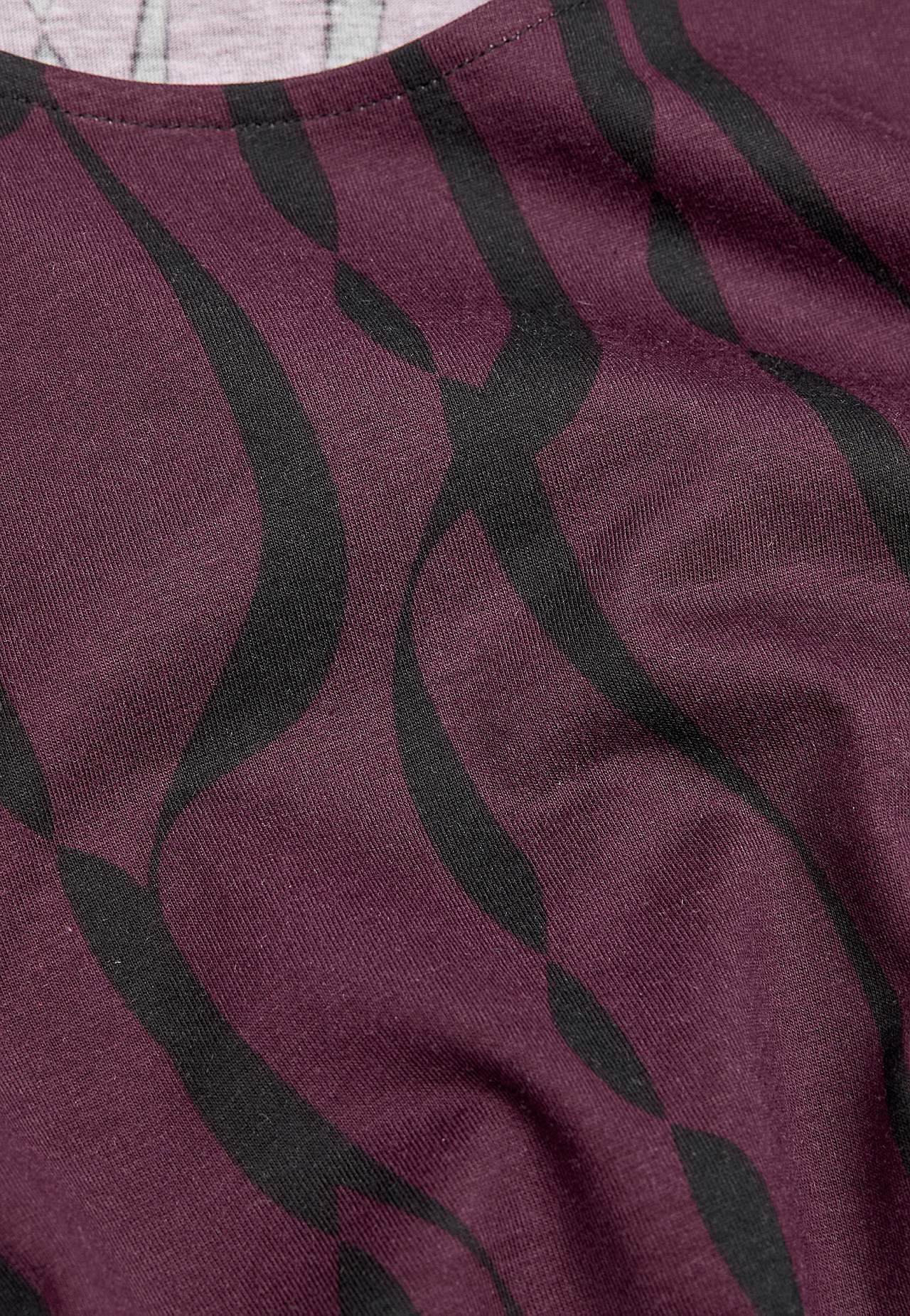 Patroonvormige jersey tuniek met zakken