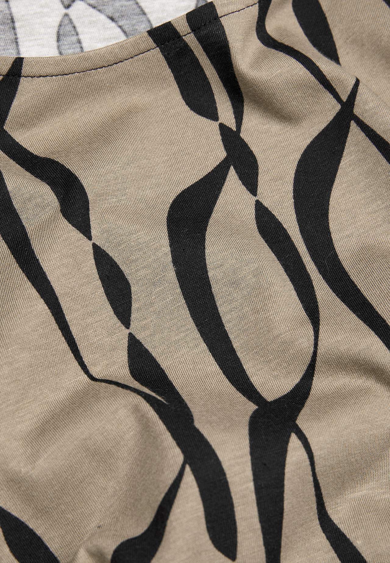 Patroonvormige jersey tuniek met zakken
