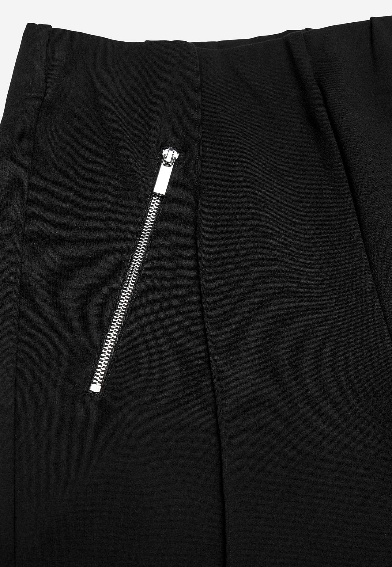 Jersey broek met gestikte vouwen