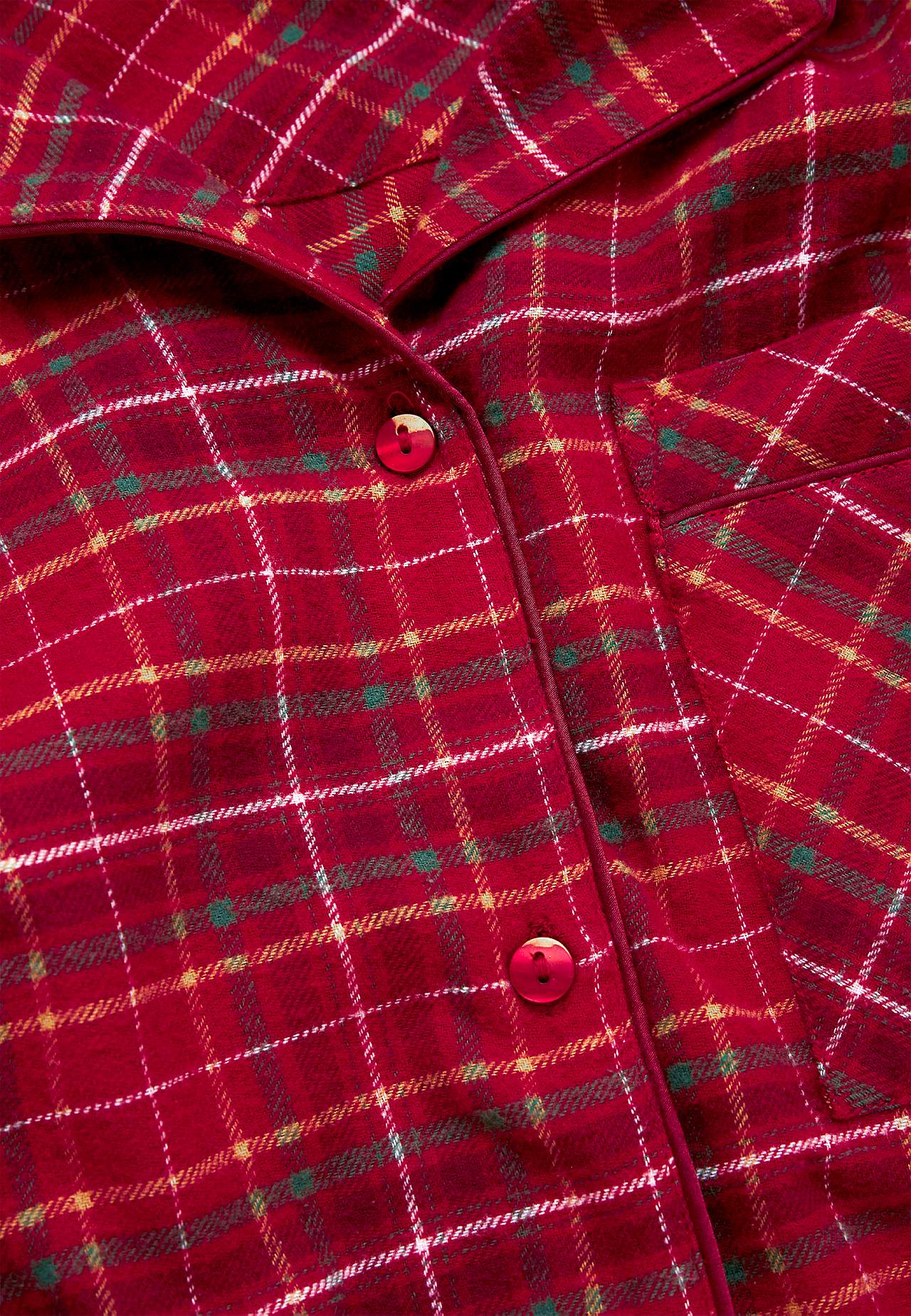 Geruite pyjama van flanel