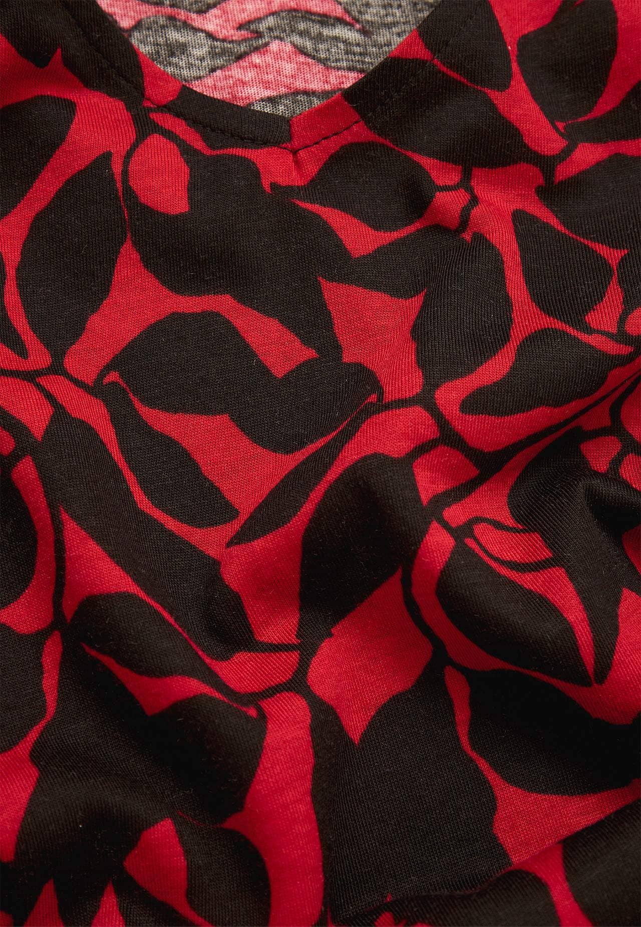 Jersey tuniek met zakken en een v-hals