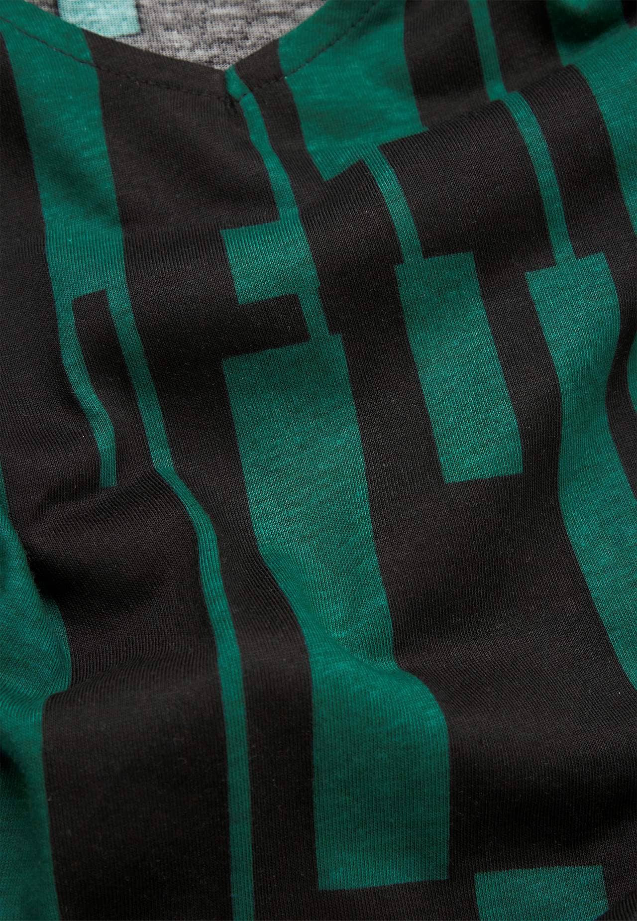 Jersey tuniek met zakken en een v-hals
