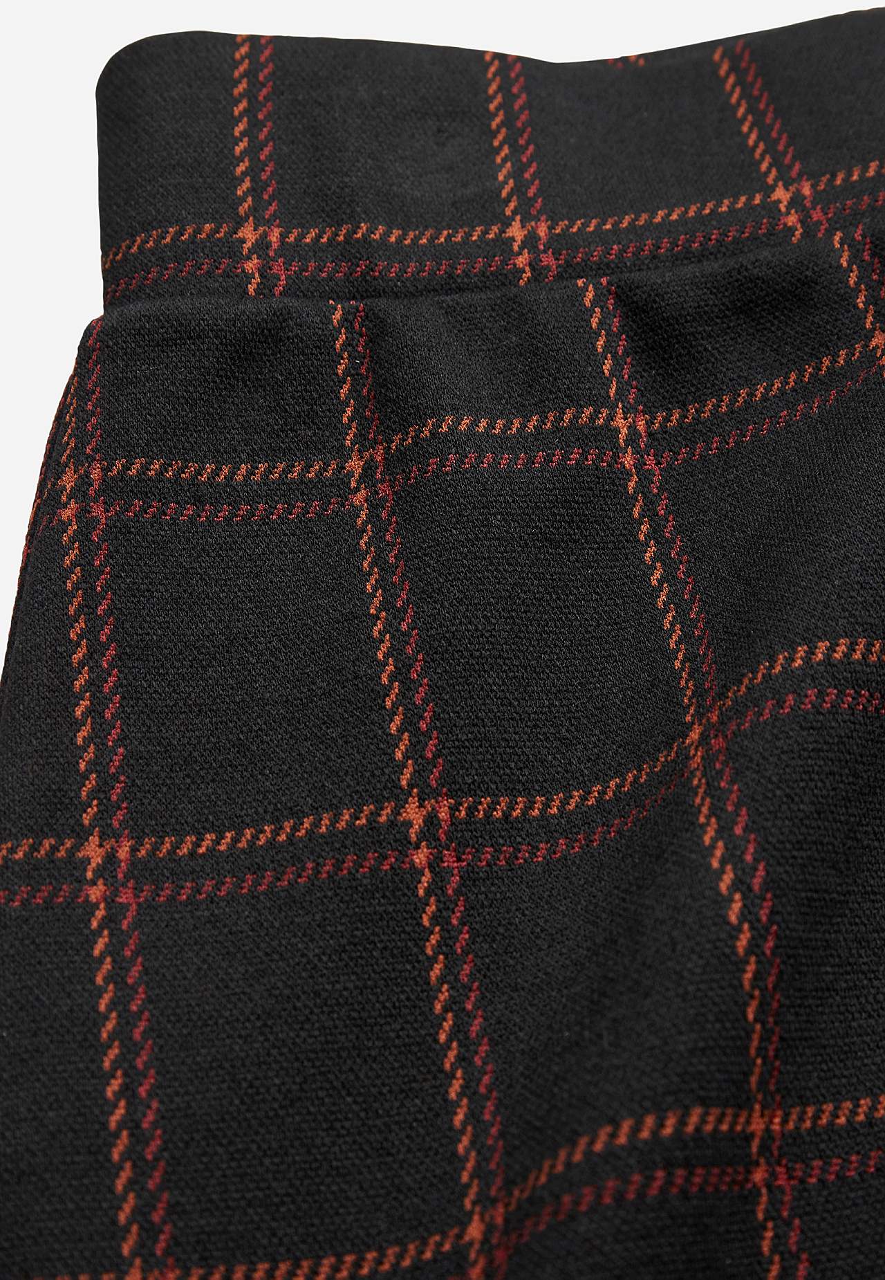 Geruite jersey rok