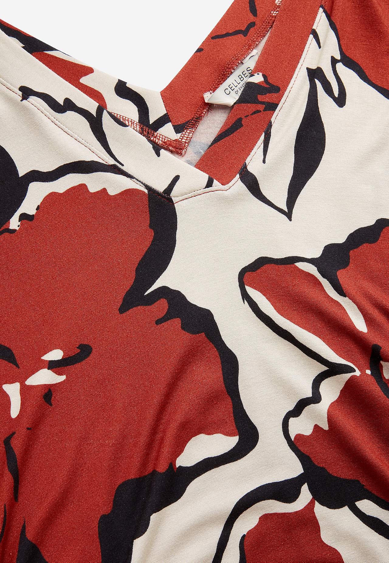 Jerseyjurk met een v-hals