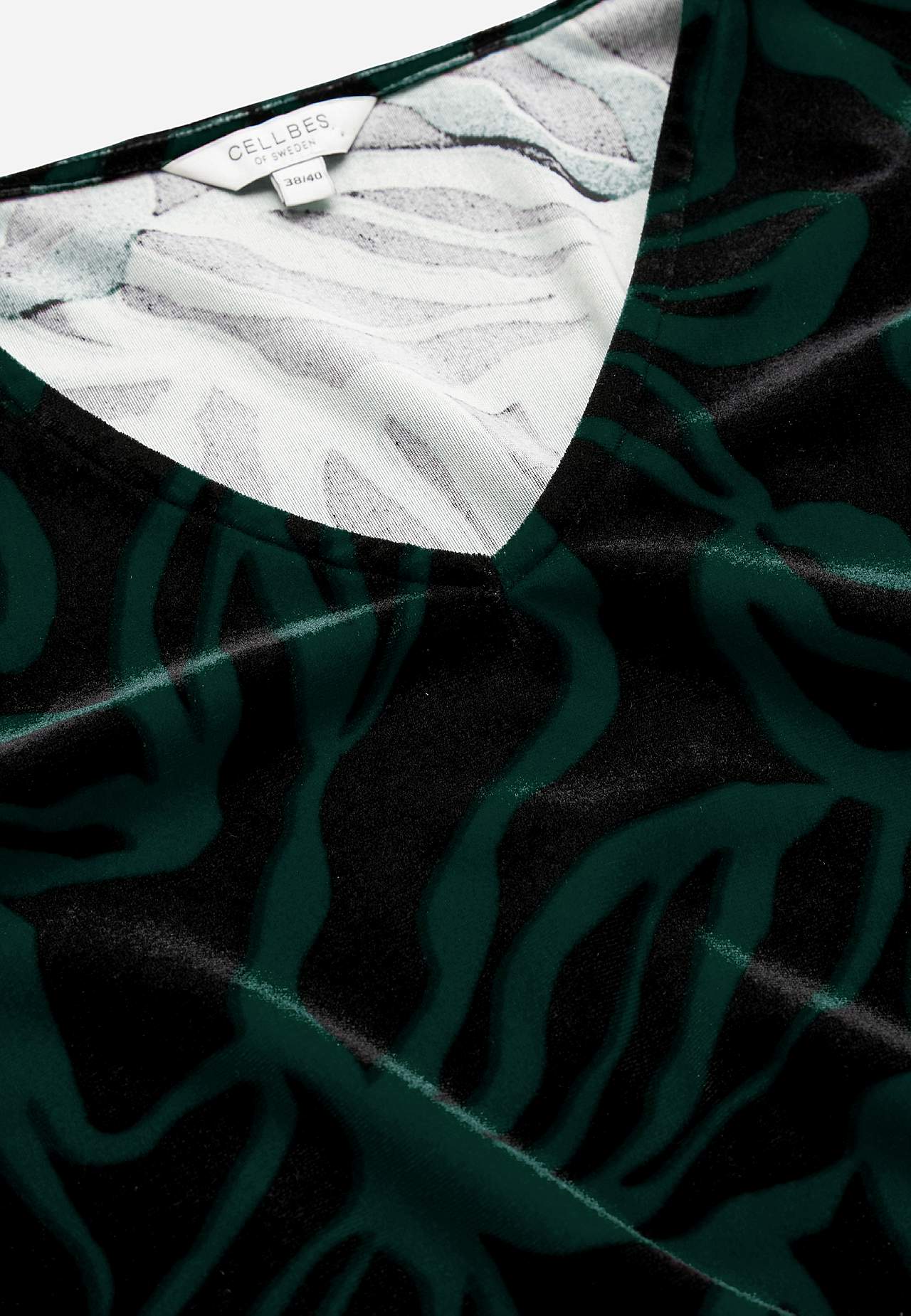 Velvet jurk met een v-hals