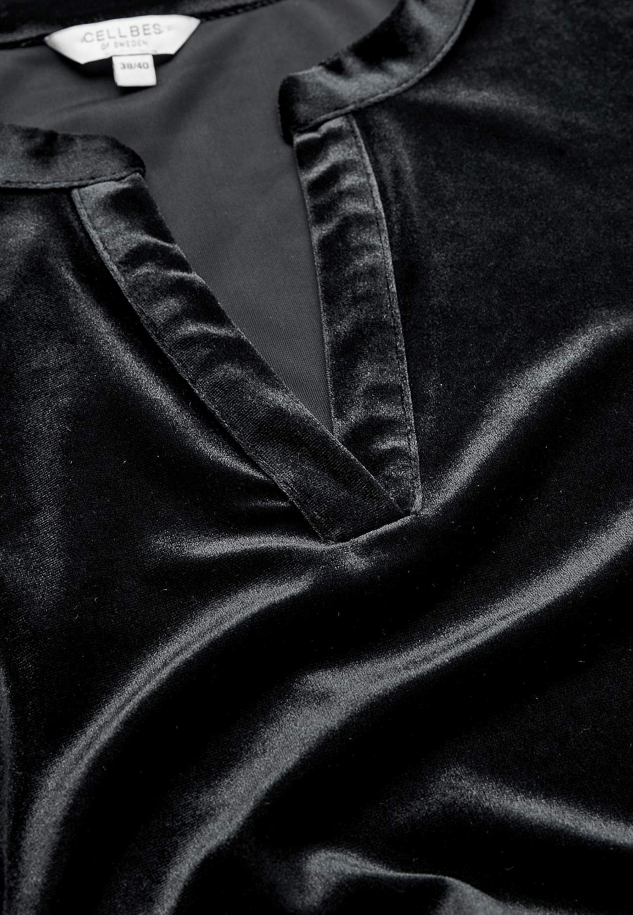 Velvet jurk met ruche