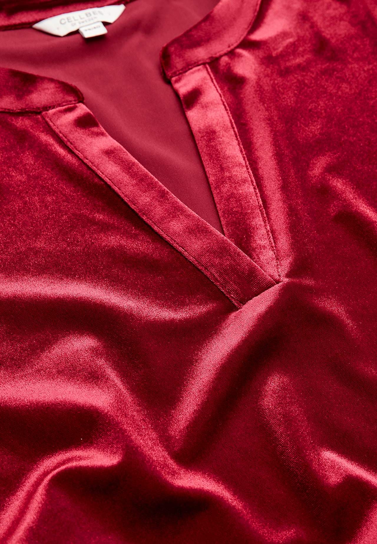 Velvet jurk met ruche