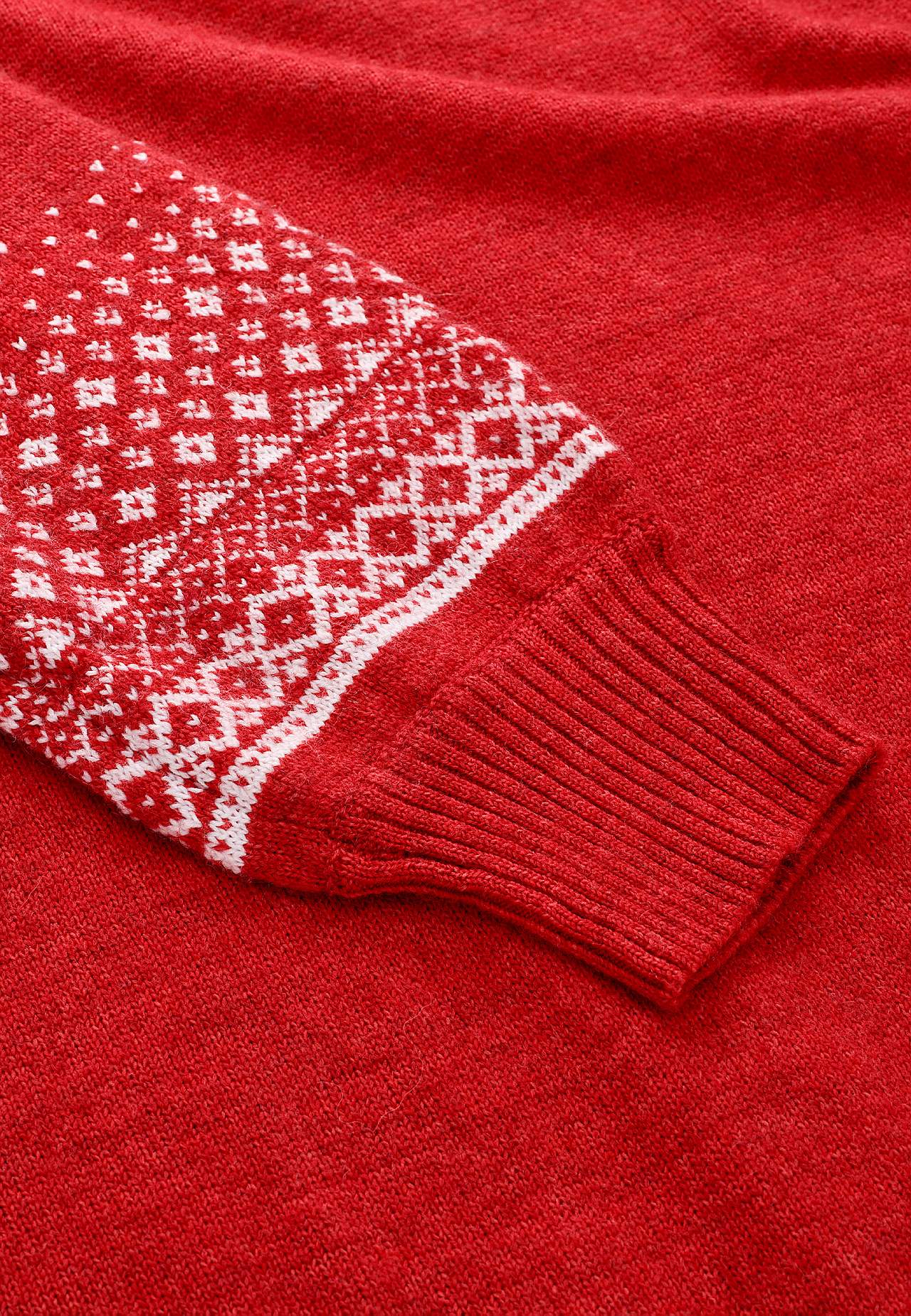 Gebreide jurk met mouwen met een jacquard patroon