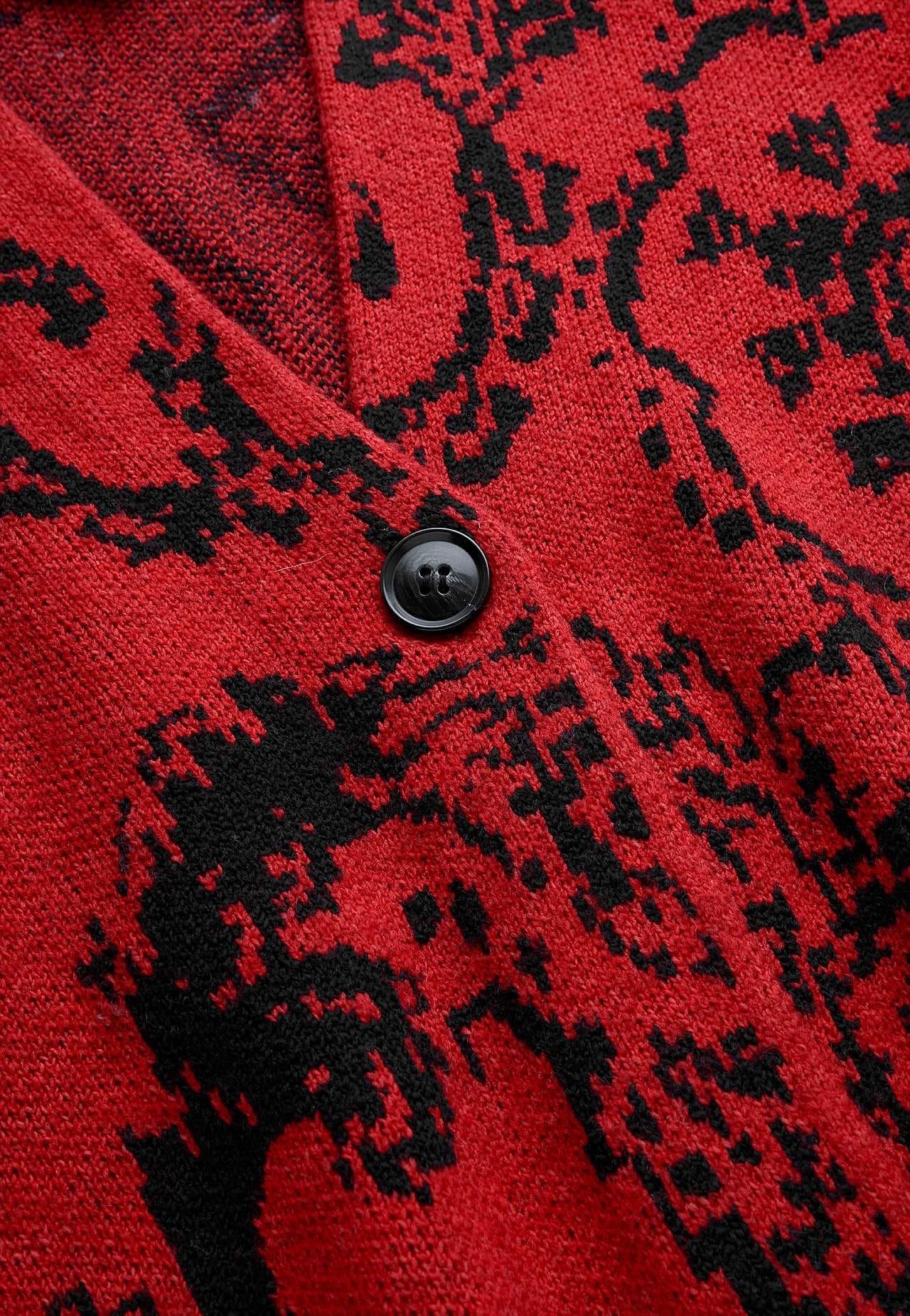 Jacquardgebreide cardigan