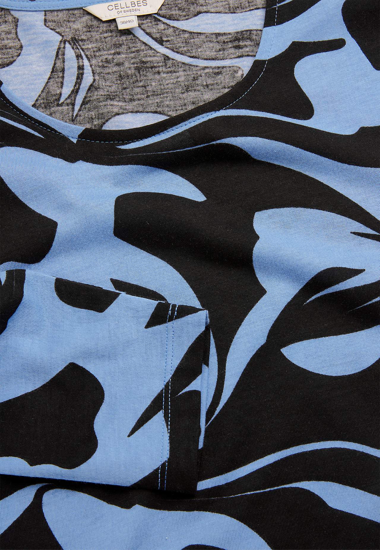 Patroonvormige jersey tuniek met zakken