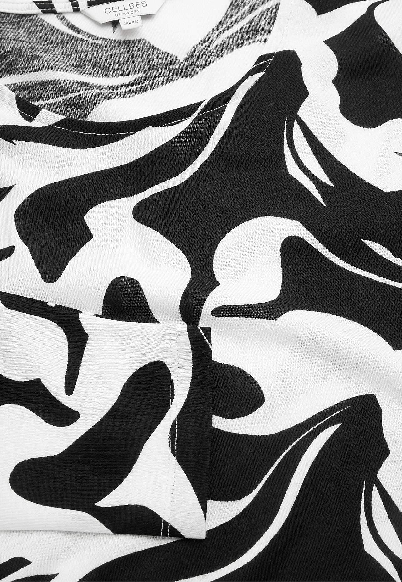 Patroonvormige jersey tuniek met zakken