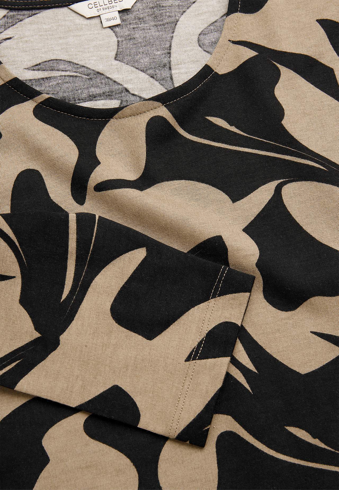Patroonvormige jersey tuniek met zakken