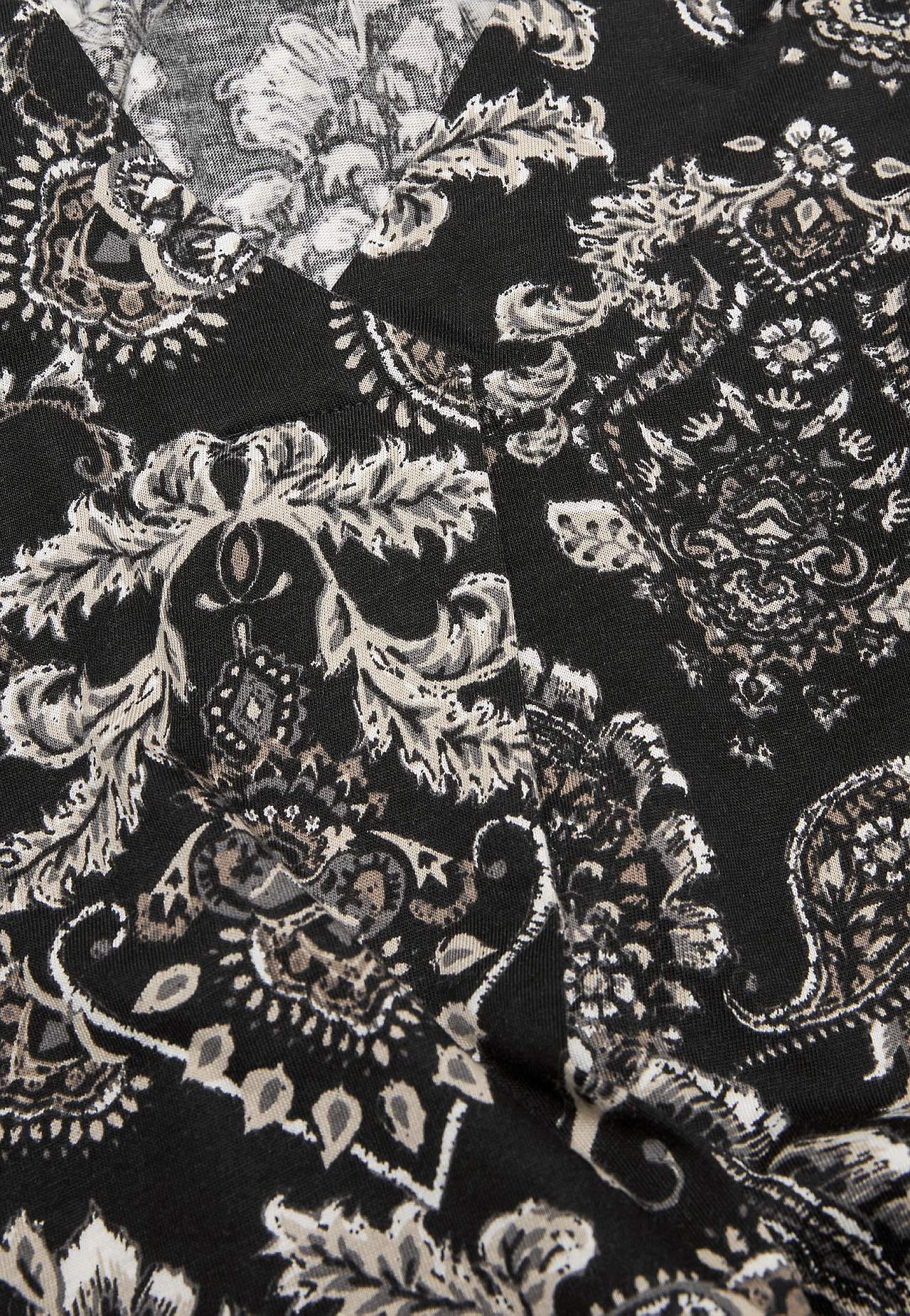 Patroonvormige jersey tuniek met decoratieve plooi
