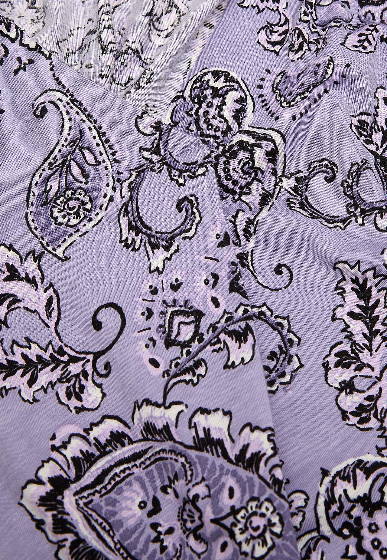 Patroonvormige jersey tuniek met decoratieve plooi