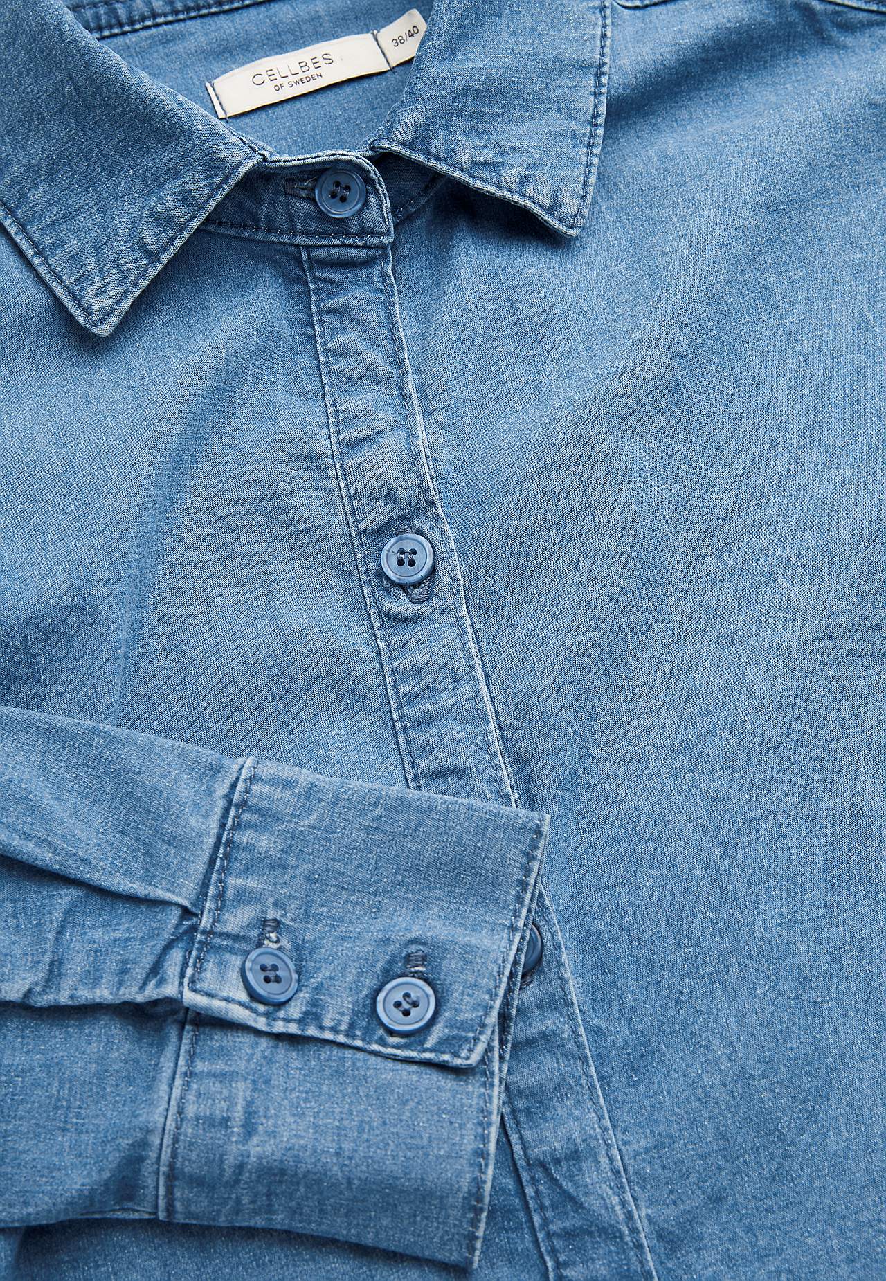 Elastische tuniek van denim